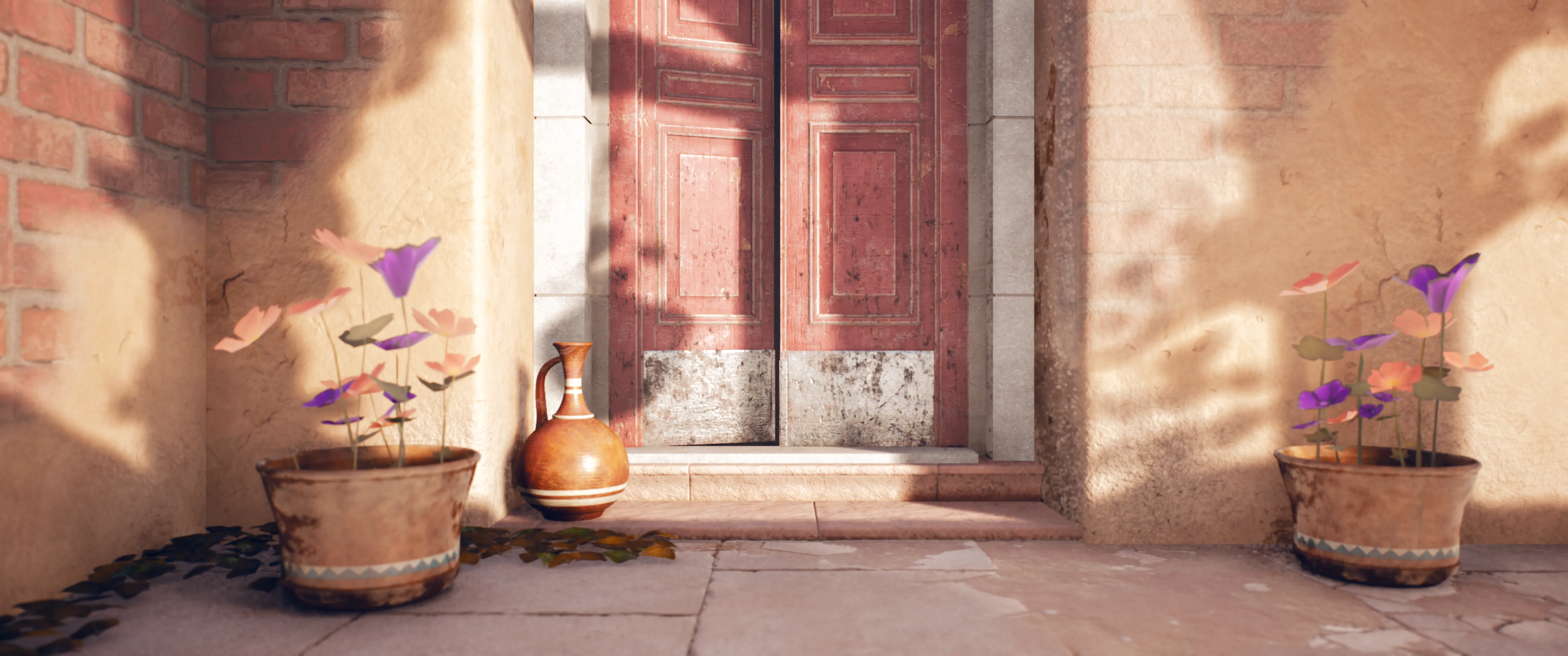 Stylized Mediterranean Courtyard, image 9