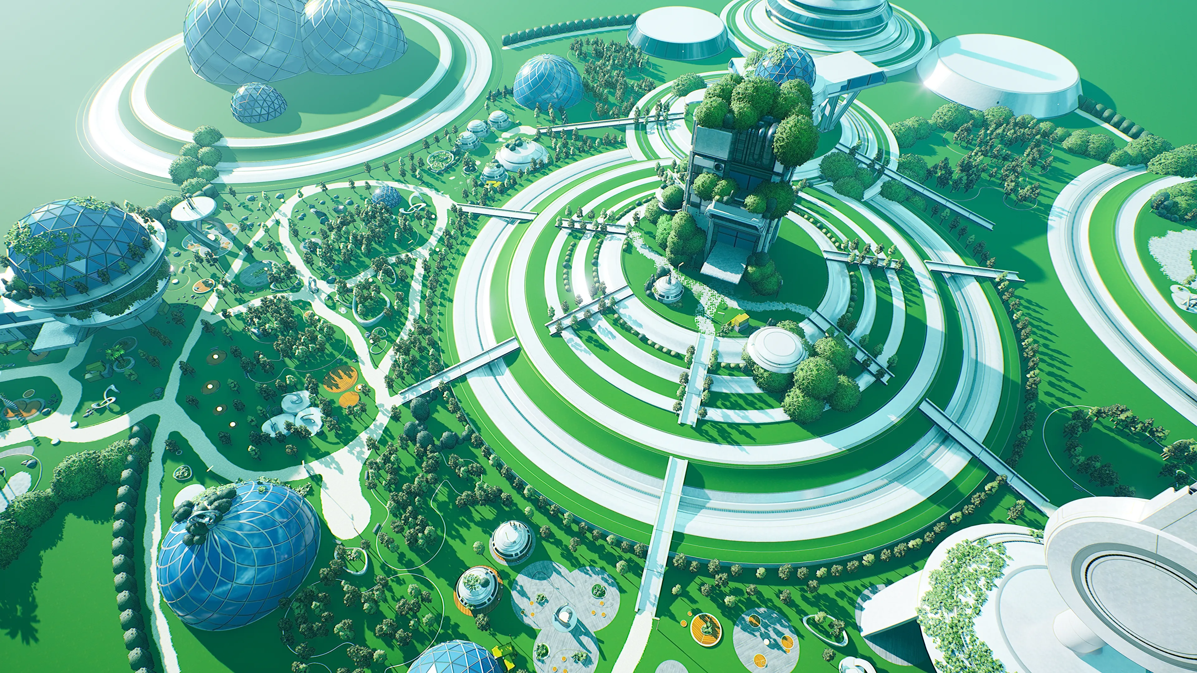 Stylized Solarpunk City, image 14
