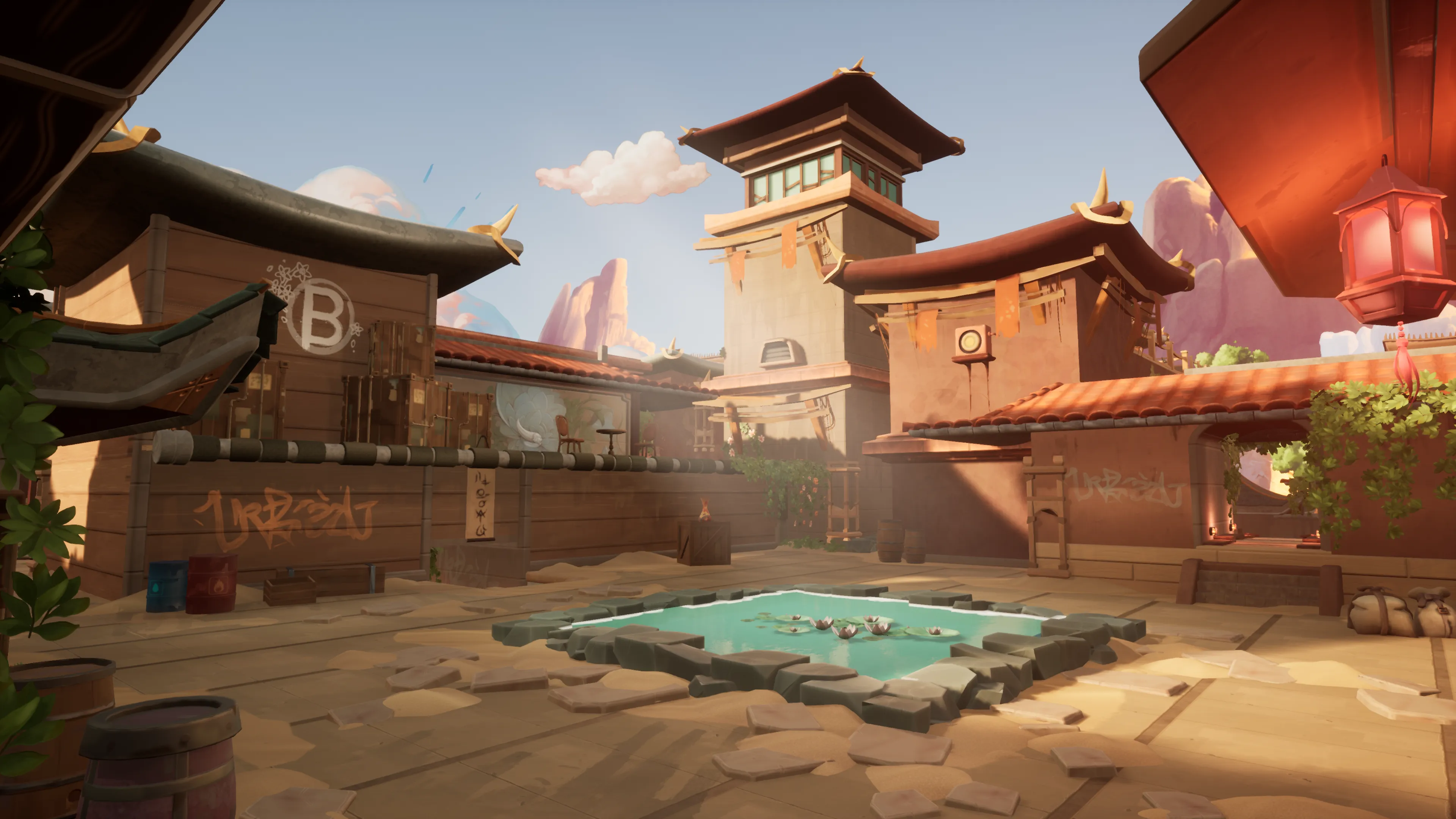 Stylized Asian Temple, image 2