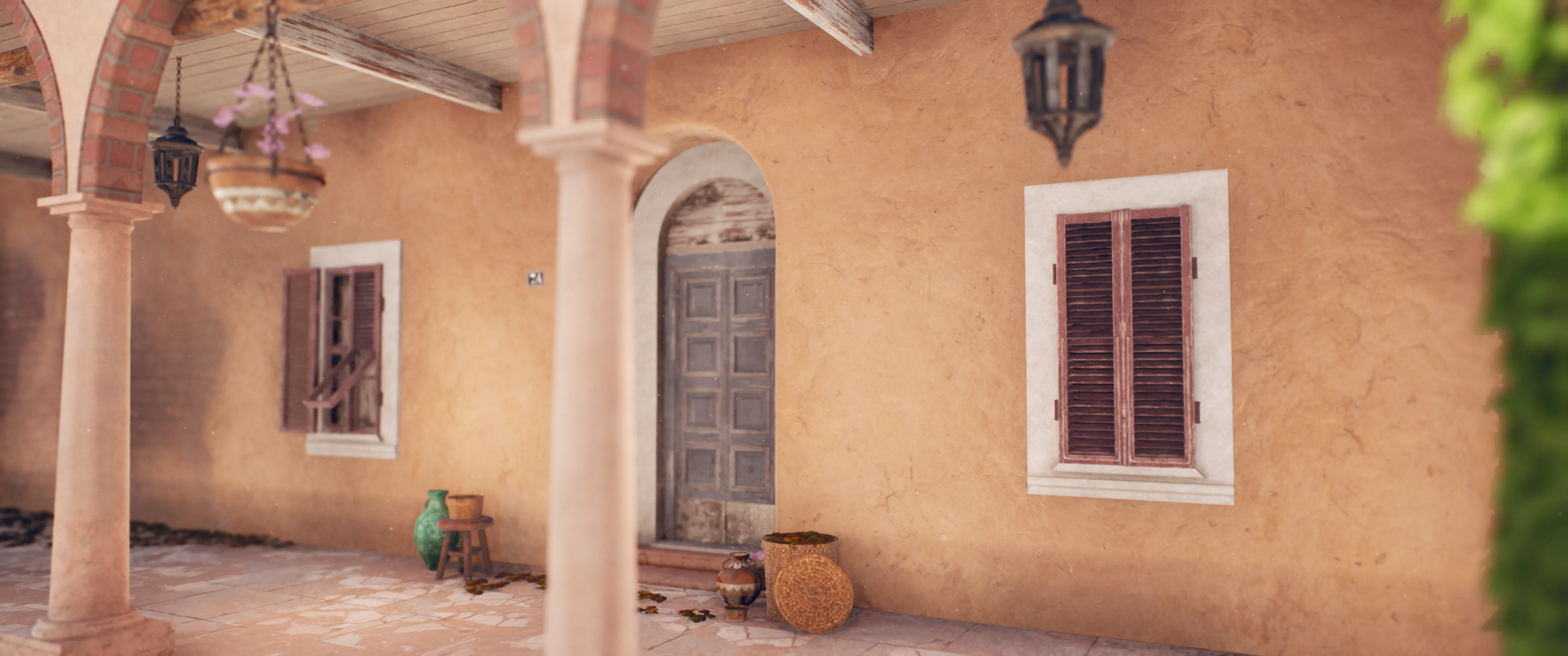 Stylized Mediterranean Courtyard, image 7