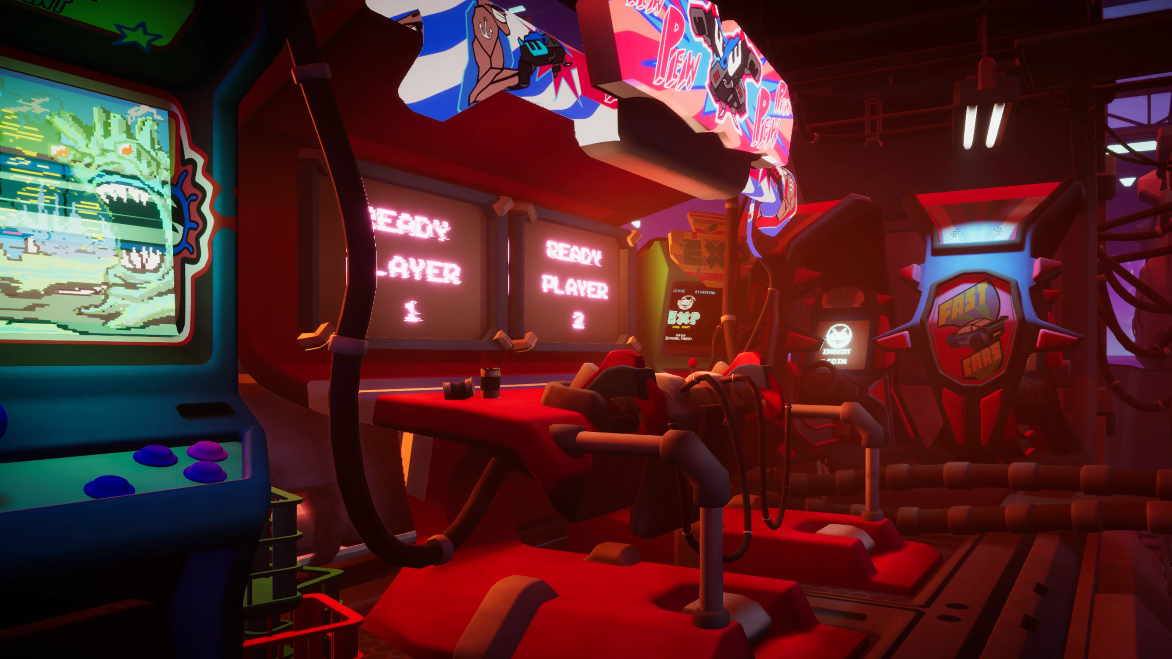 Stylized Cyberpunk Arcade, image 15