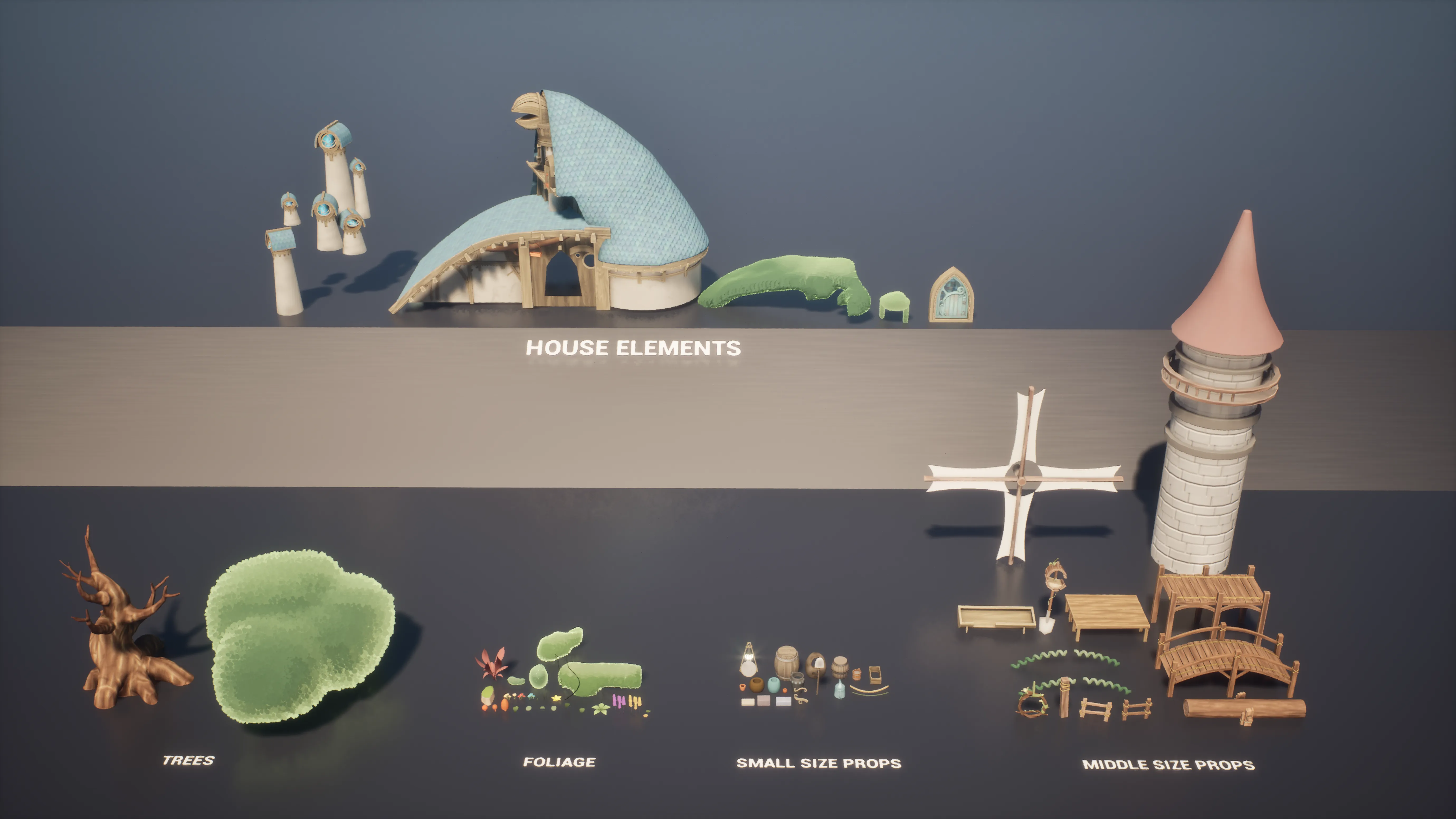 Stylized House Along River, image 13