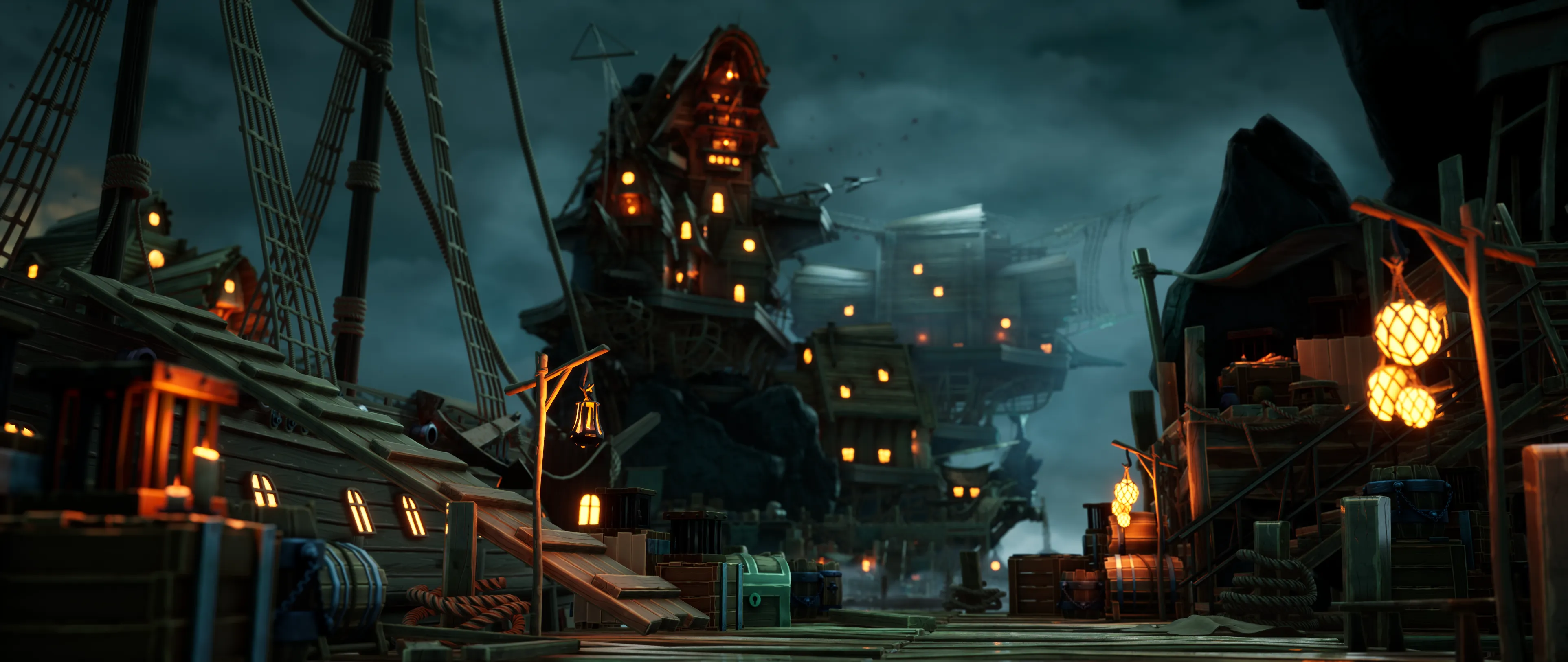Stylized Pirate Port City, image 12