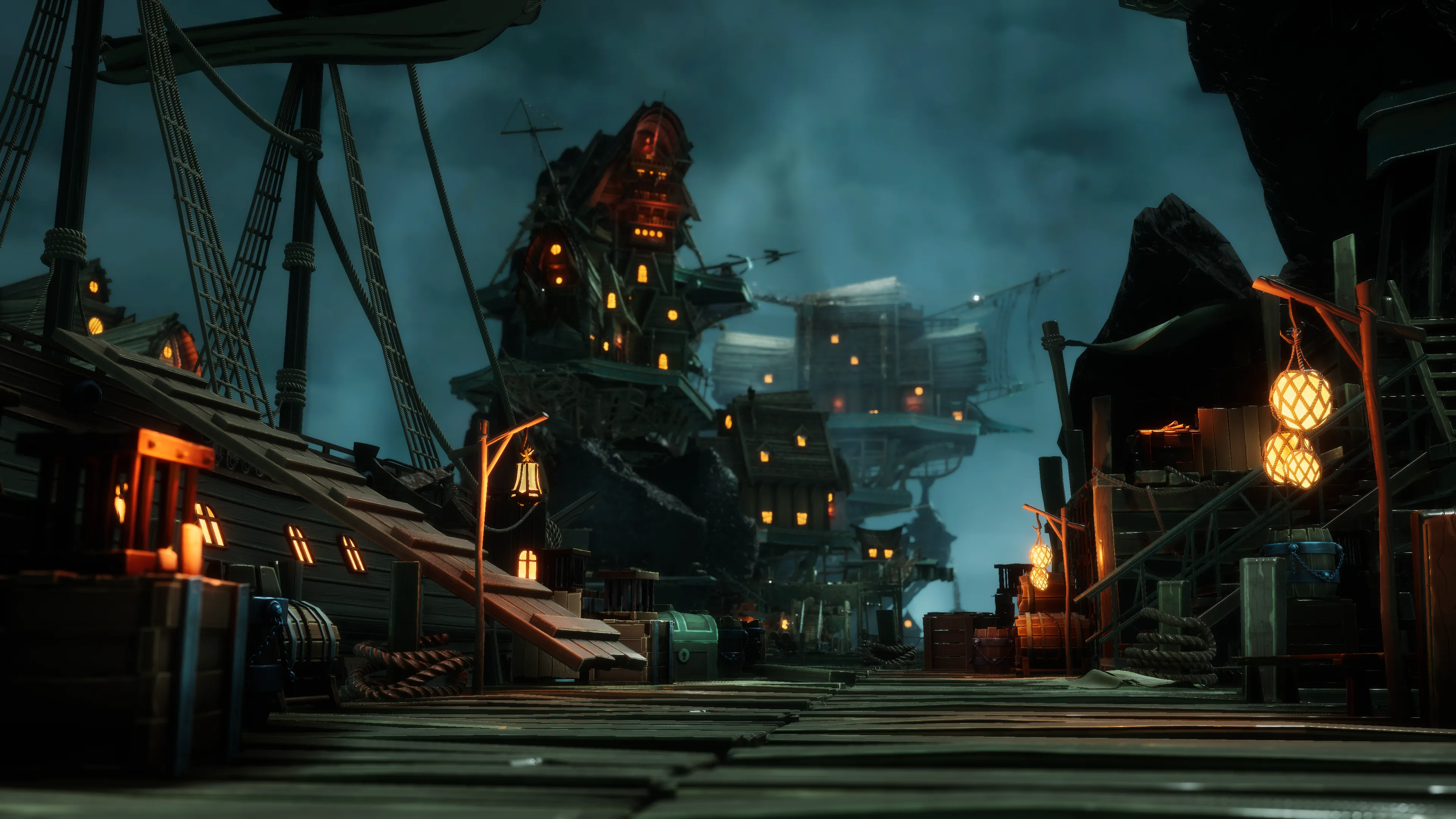 Stylized Pirate Port City, image 48