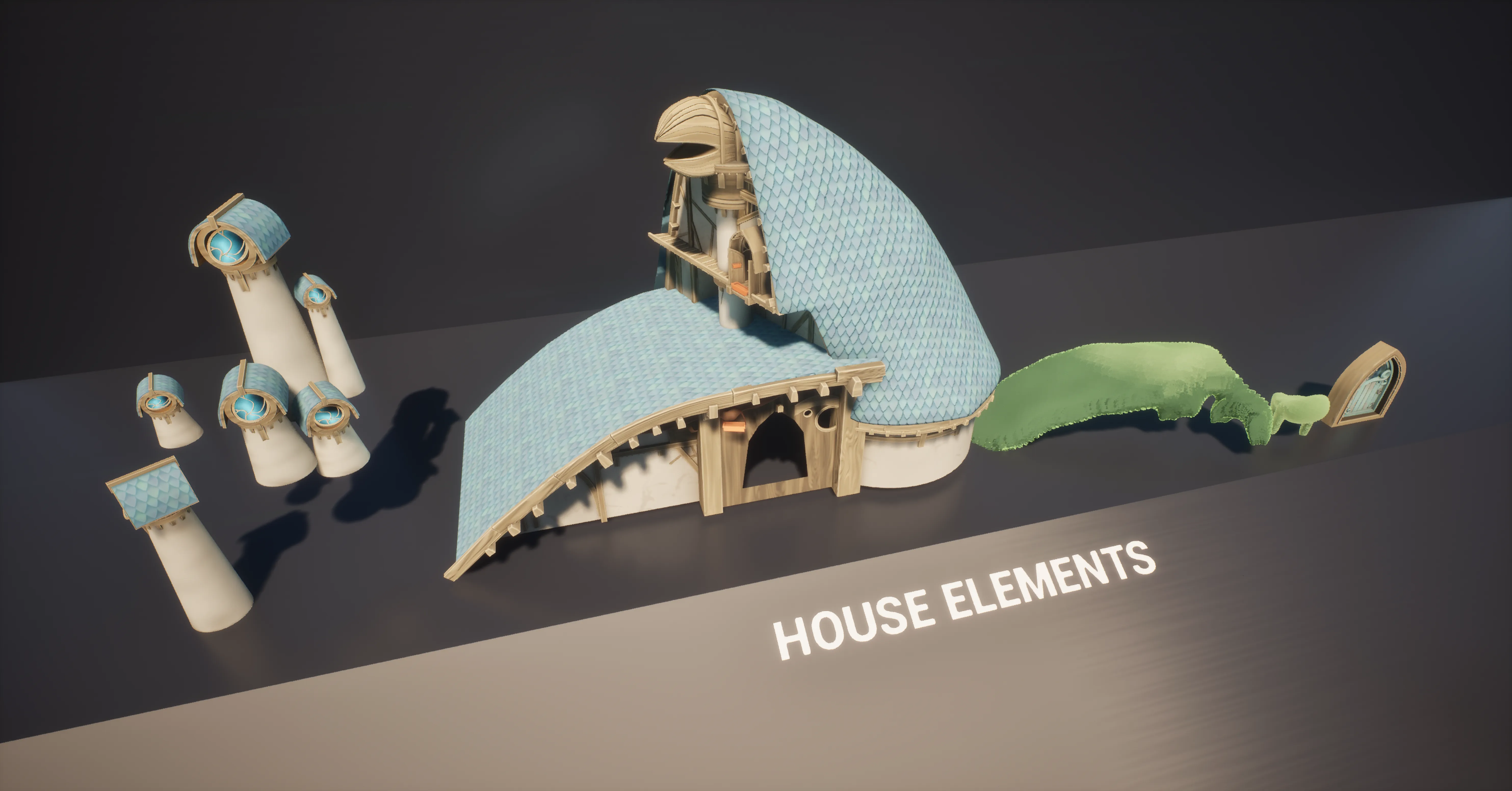 Stylized House Along River, image 16