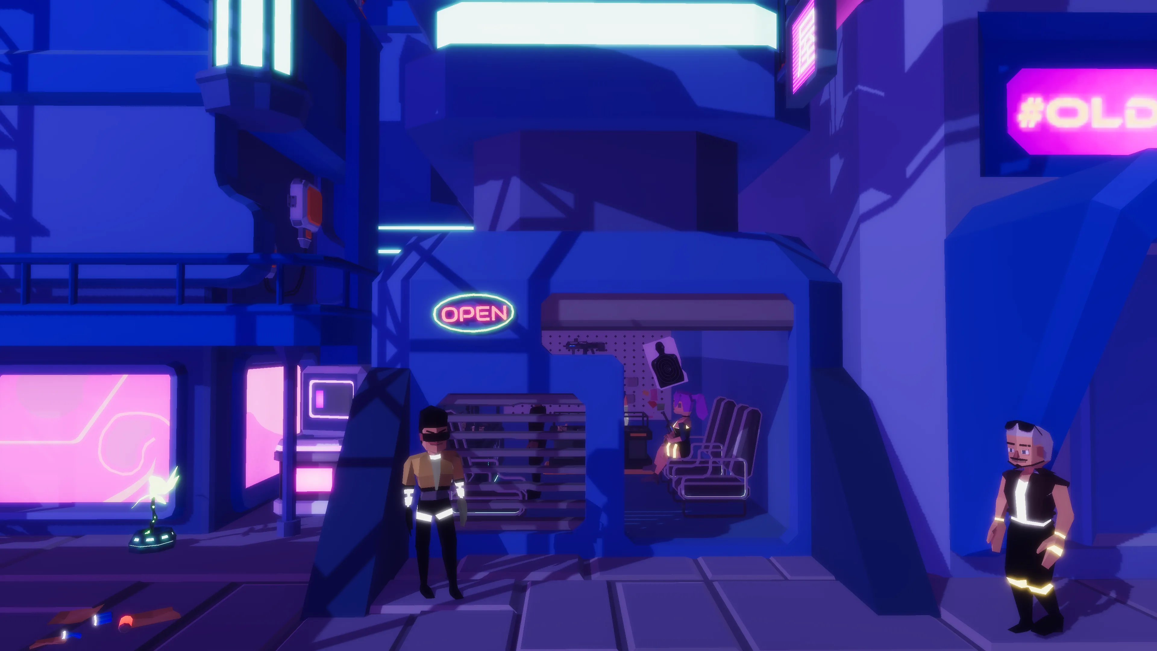 Stylized Lowpoly Cyberpunk City, image 29