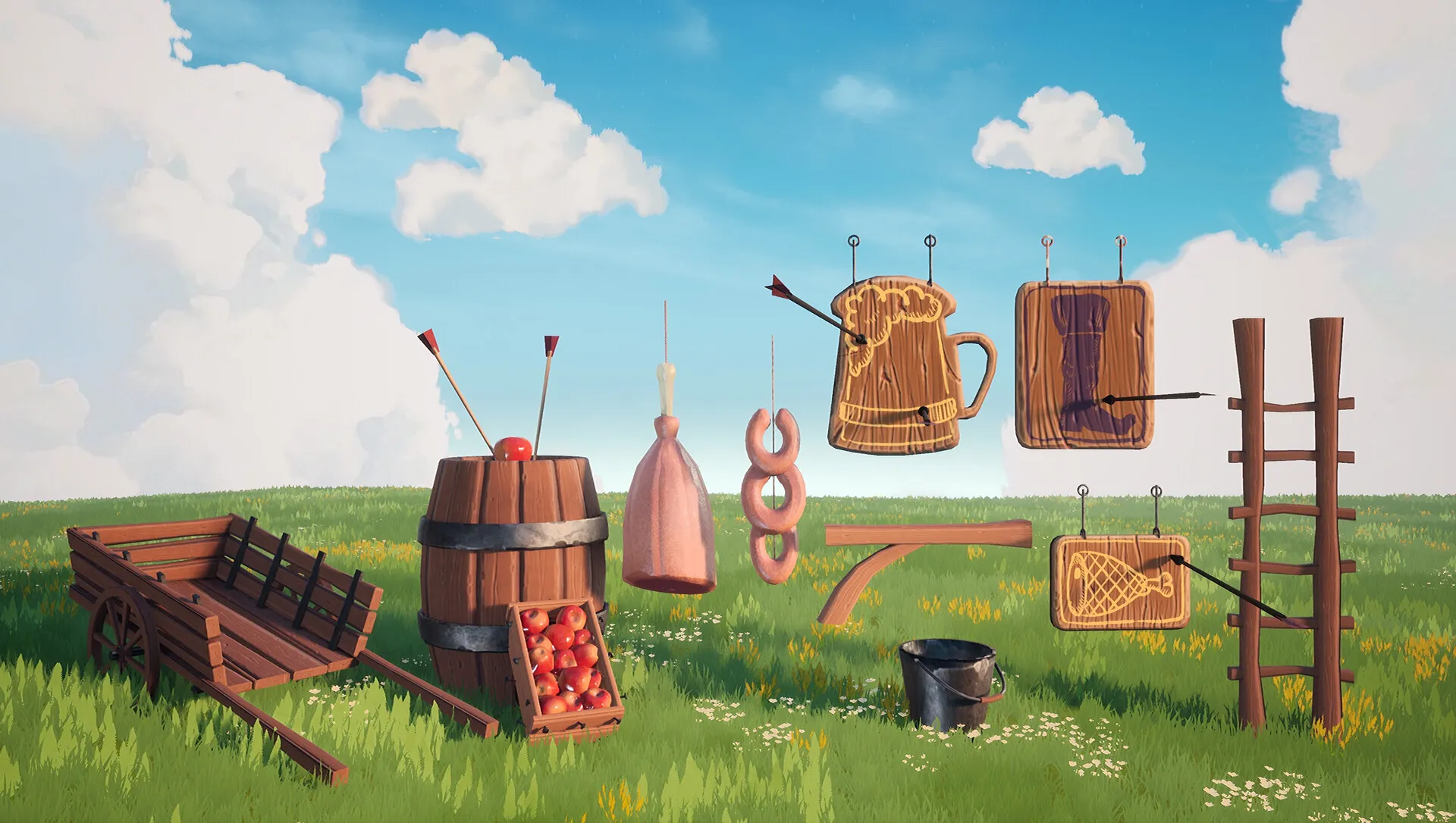 Stylized Medieval Town, image 8