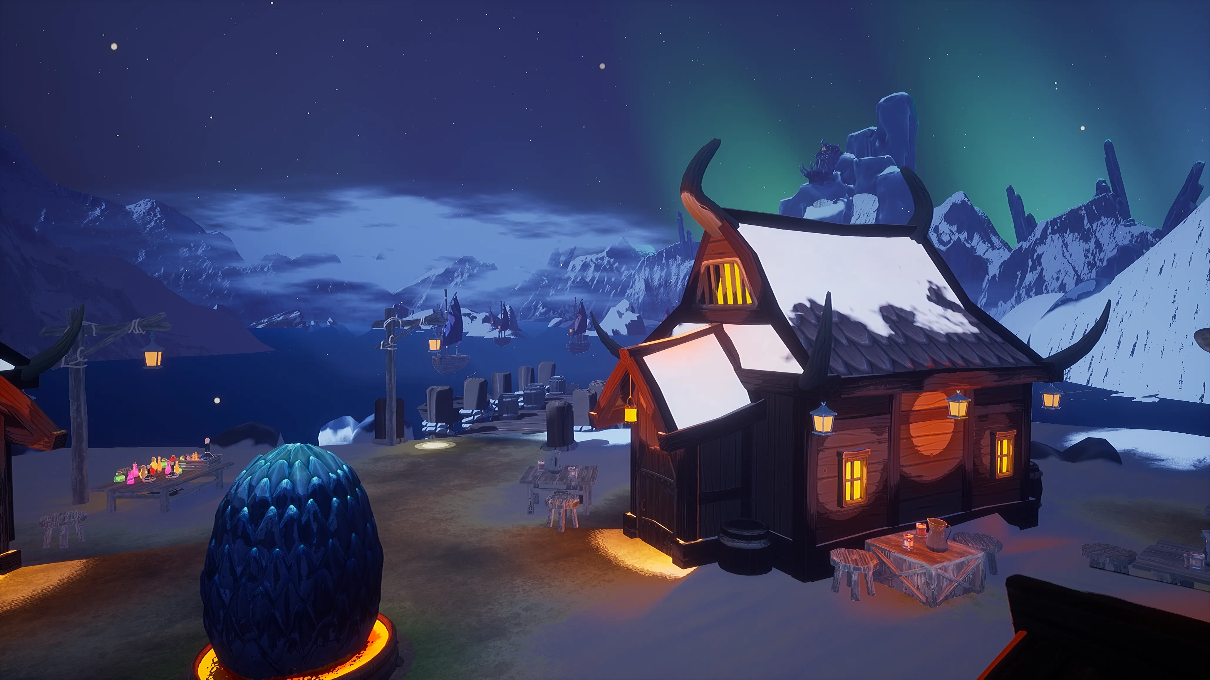 Stylized Ice Dragon Village, image 5