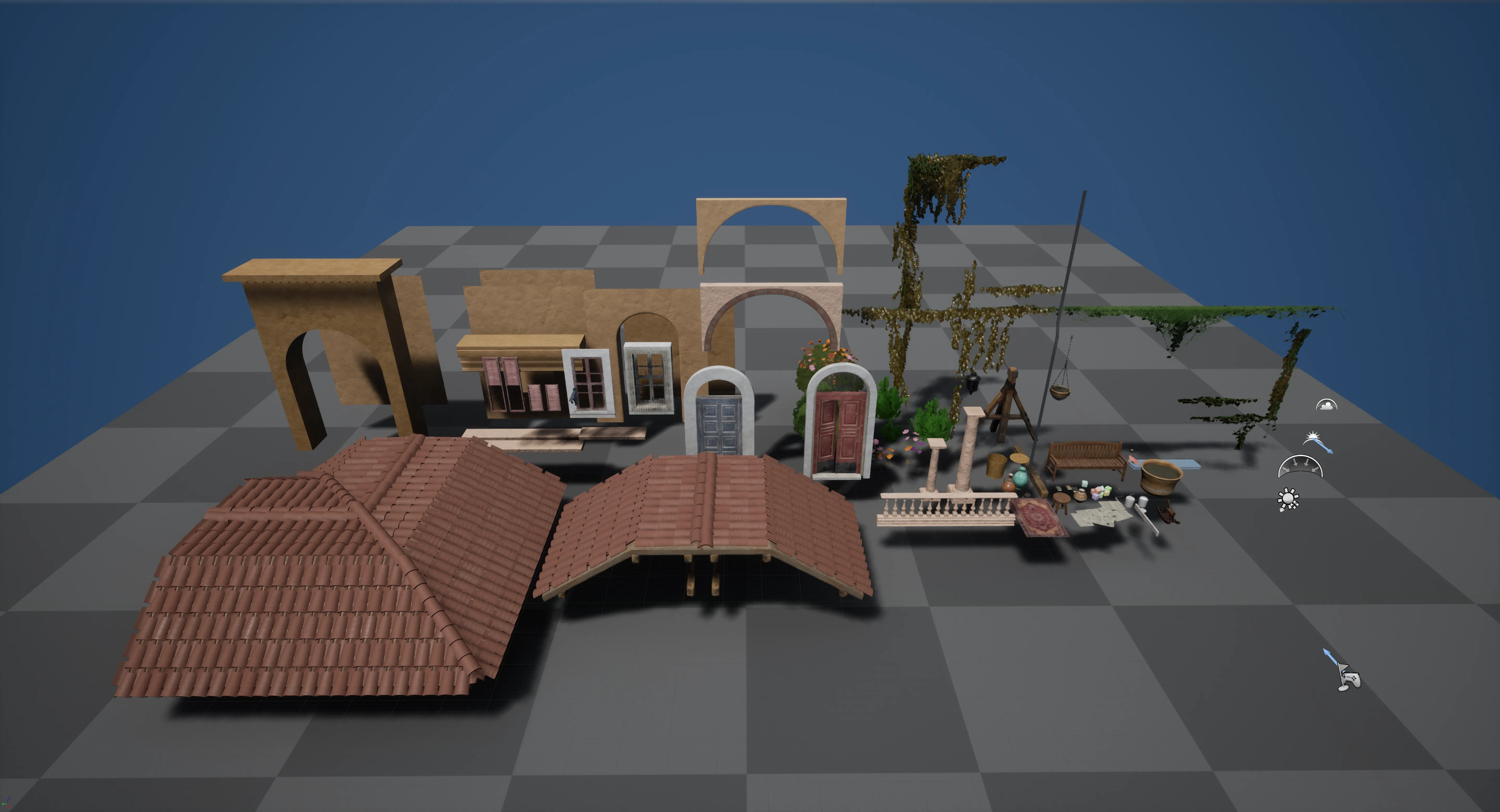 Stylized Mediterranean Courtyard, image 11