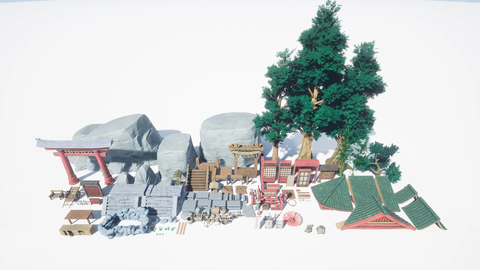 Stylized Japanese Shrine, image 19
