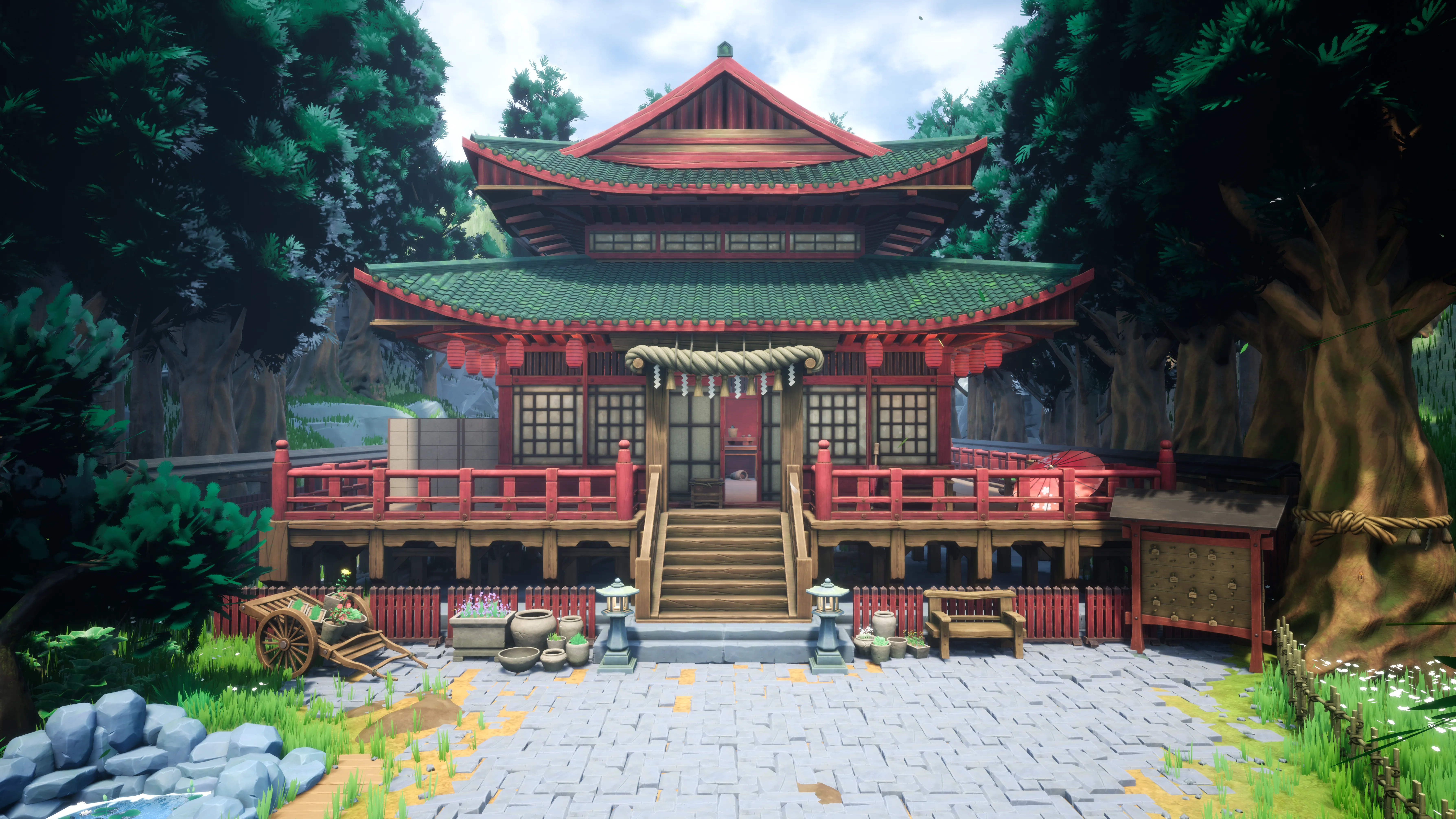 Stylized Japanese Shrine, image 14
