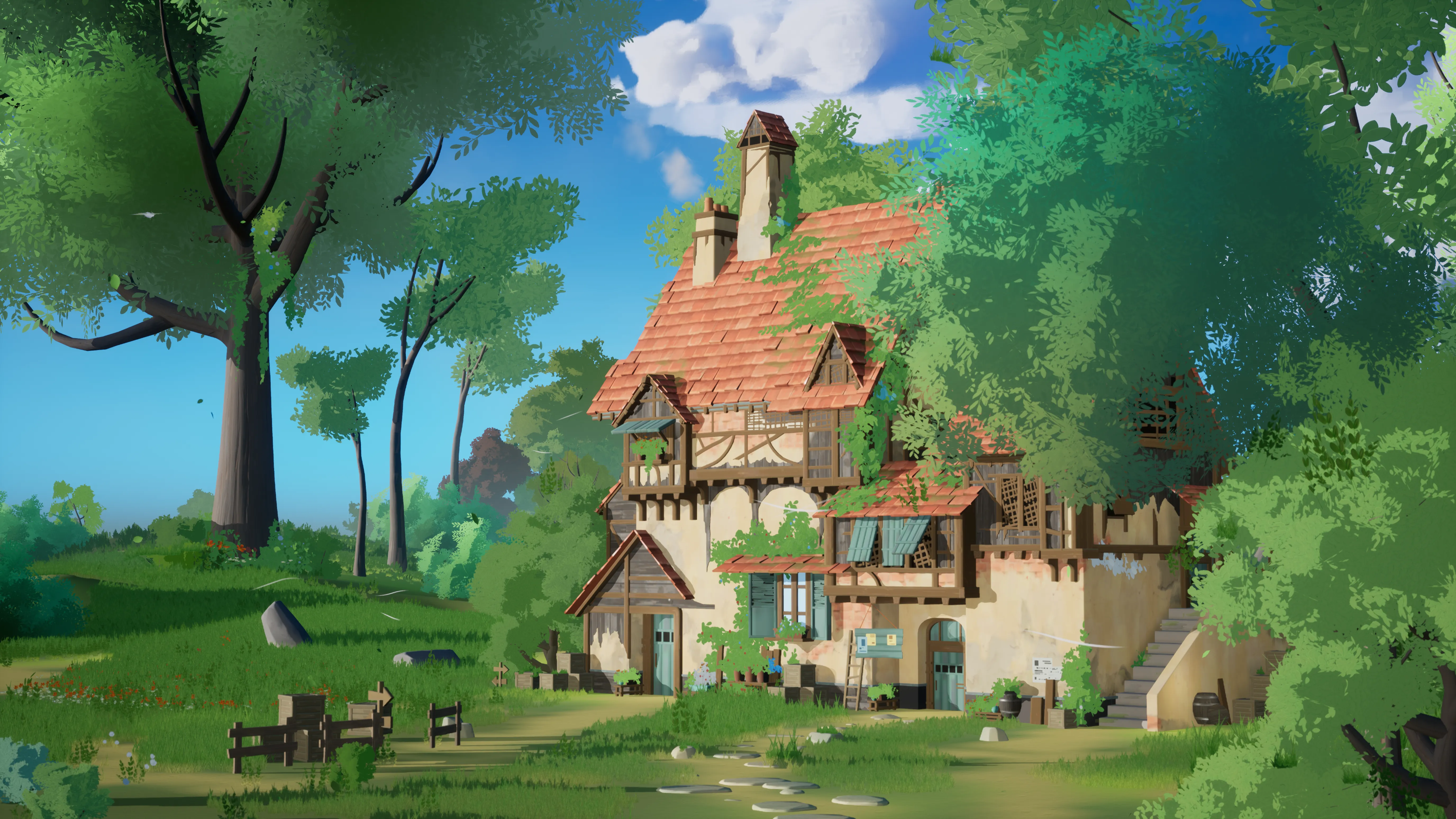 Stylized Medieval House, image 3
