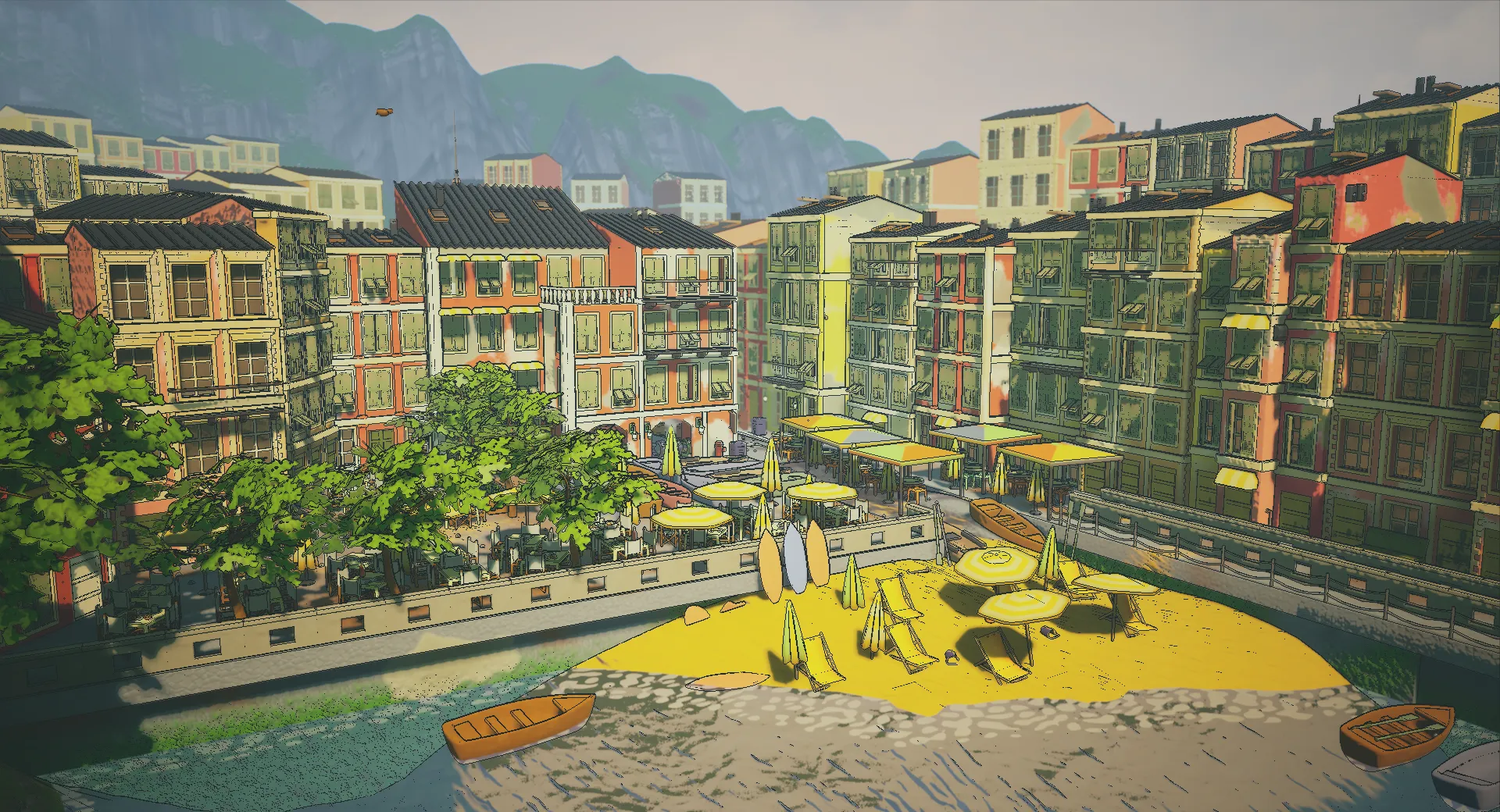 Stylized Tuscany Seaside City, image 9