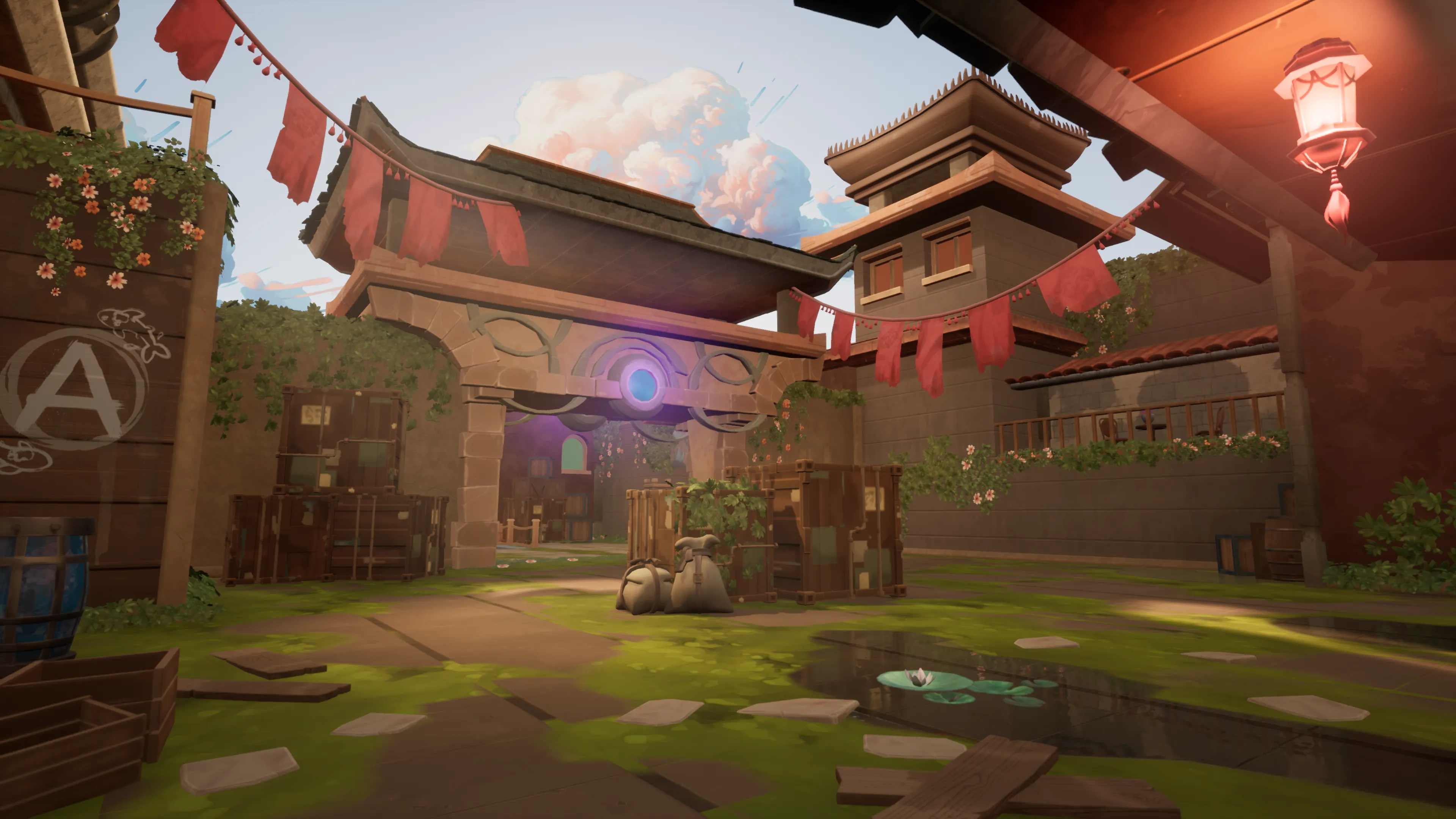 Stylized Asian Temple, image 4