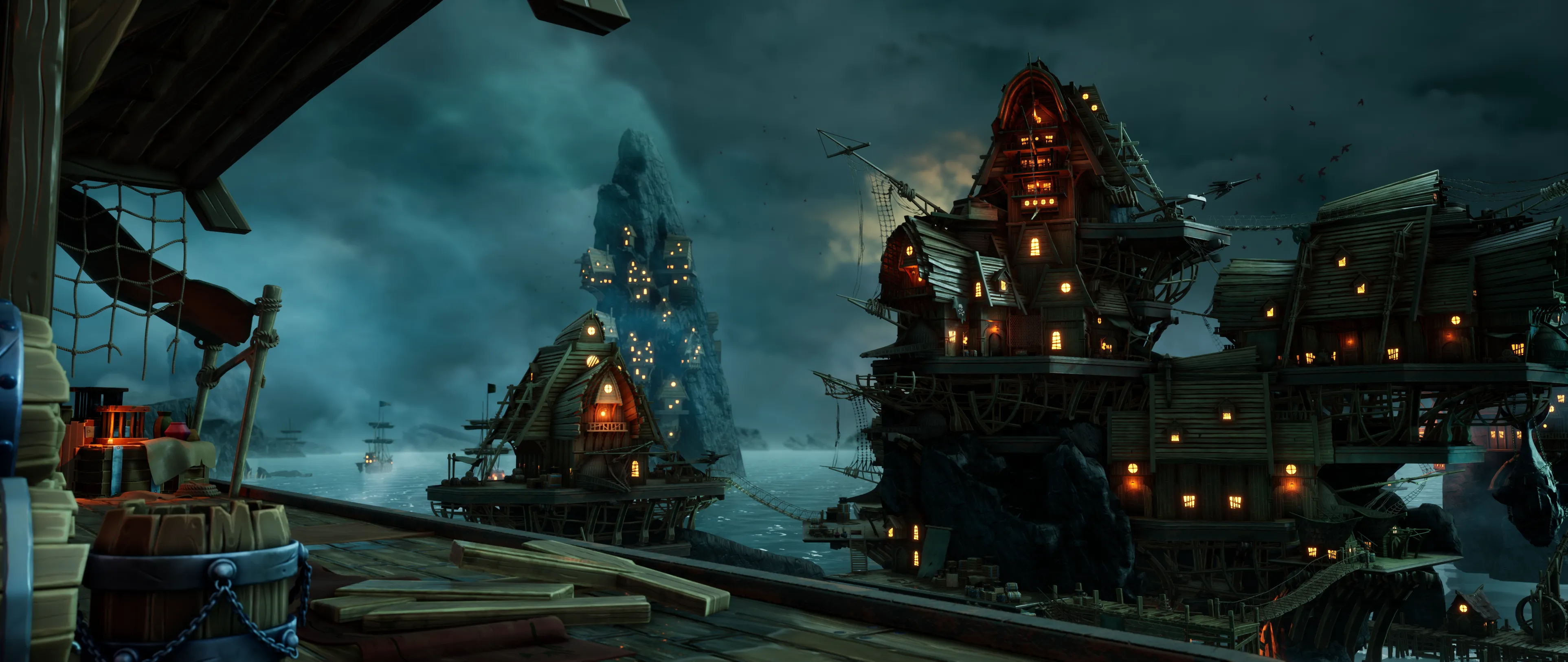 Stylized Pirate Port City, image 9