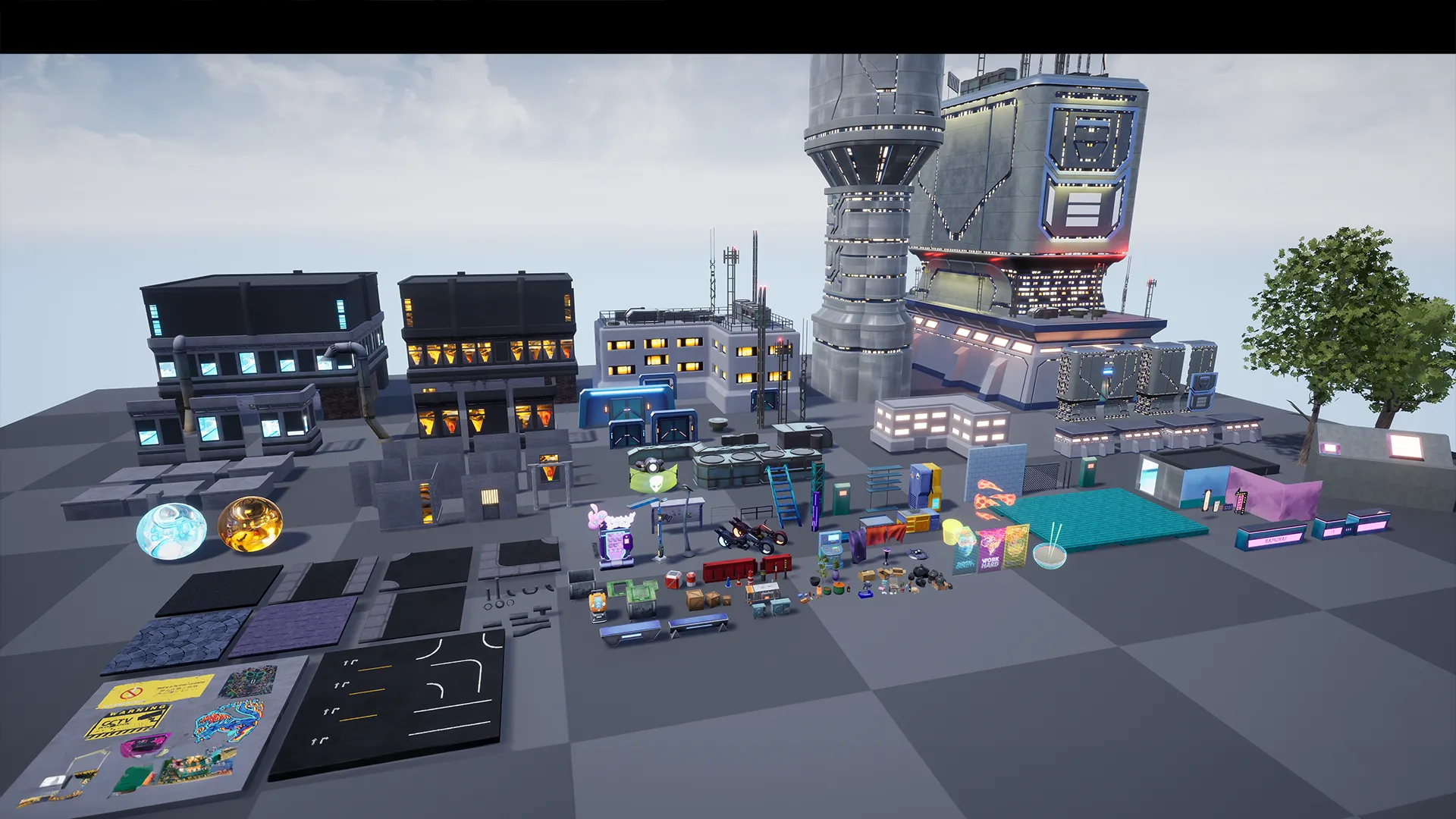 Stylized Cyberpunk Street, image 15