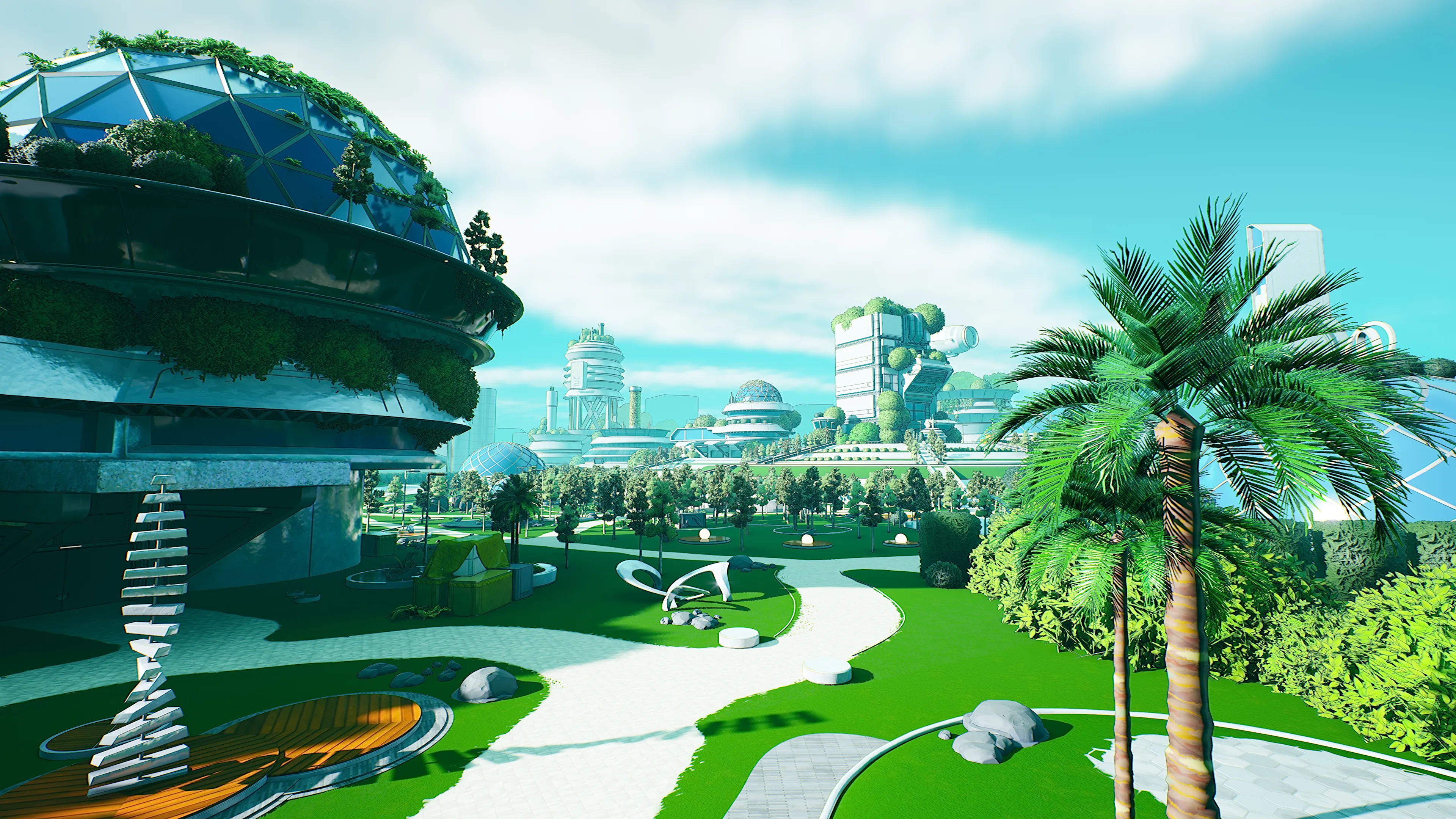 Stylized Solarpunk City, image 10