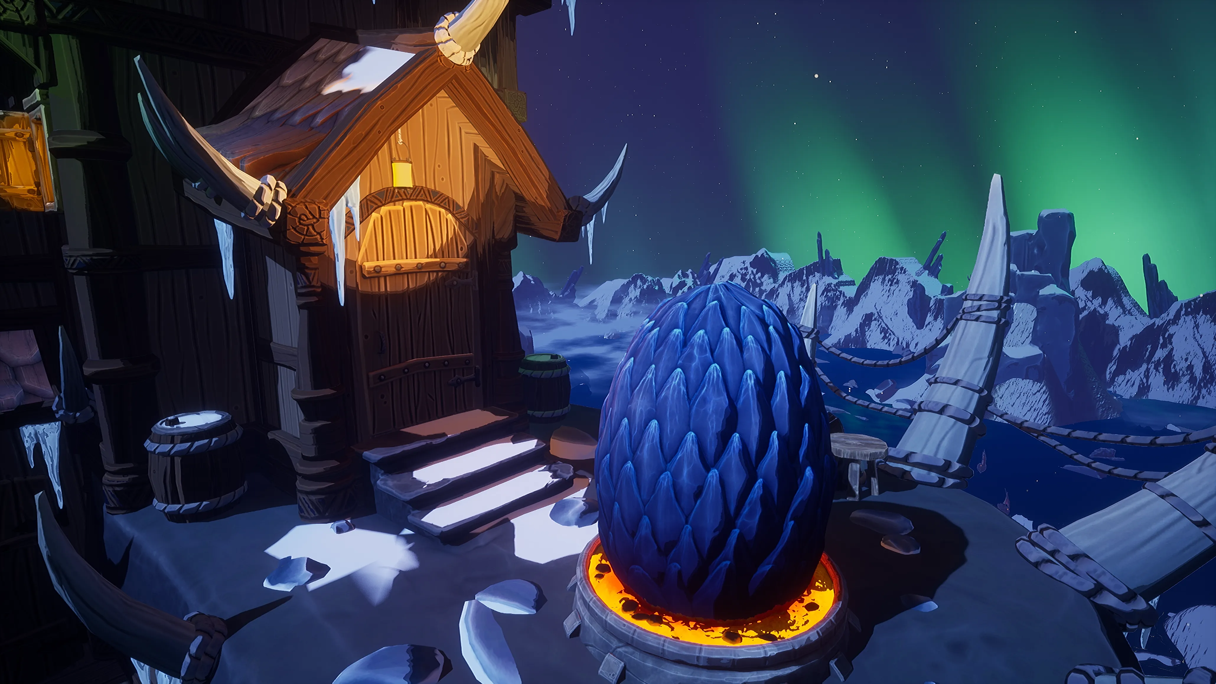 Stylized Ice Dragon Village, image 4