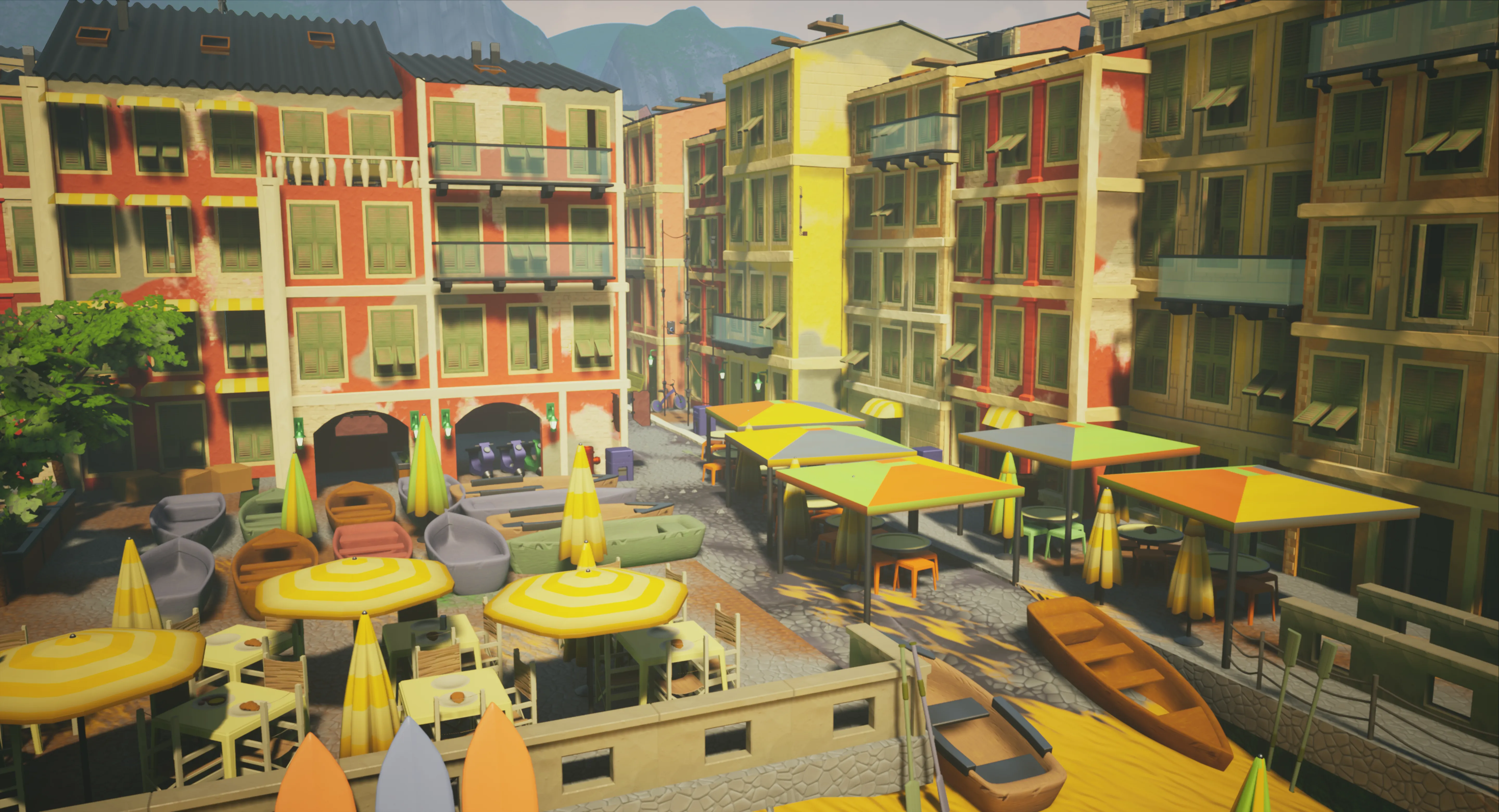 Stylized Tuscany Seaside City, image 3