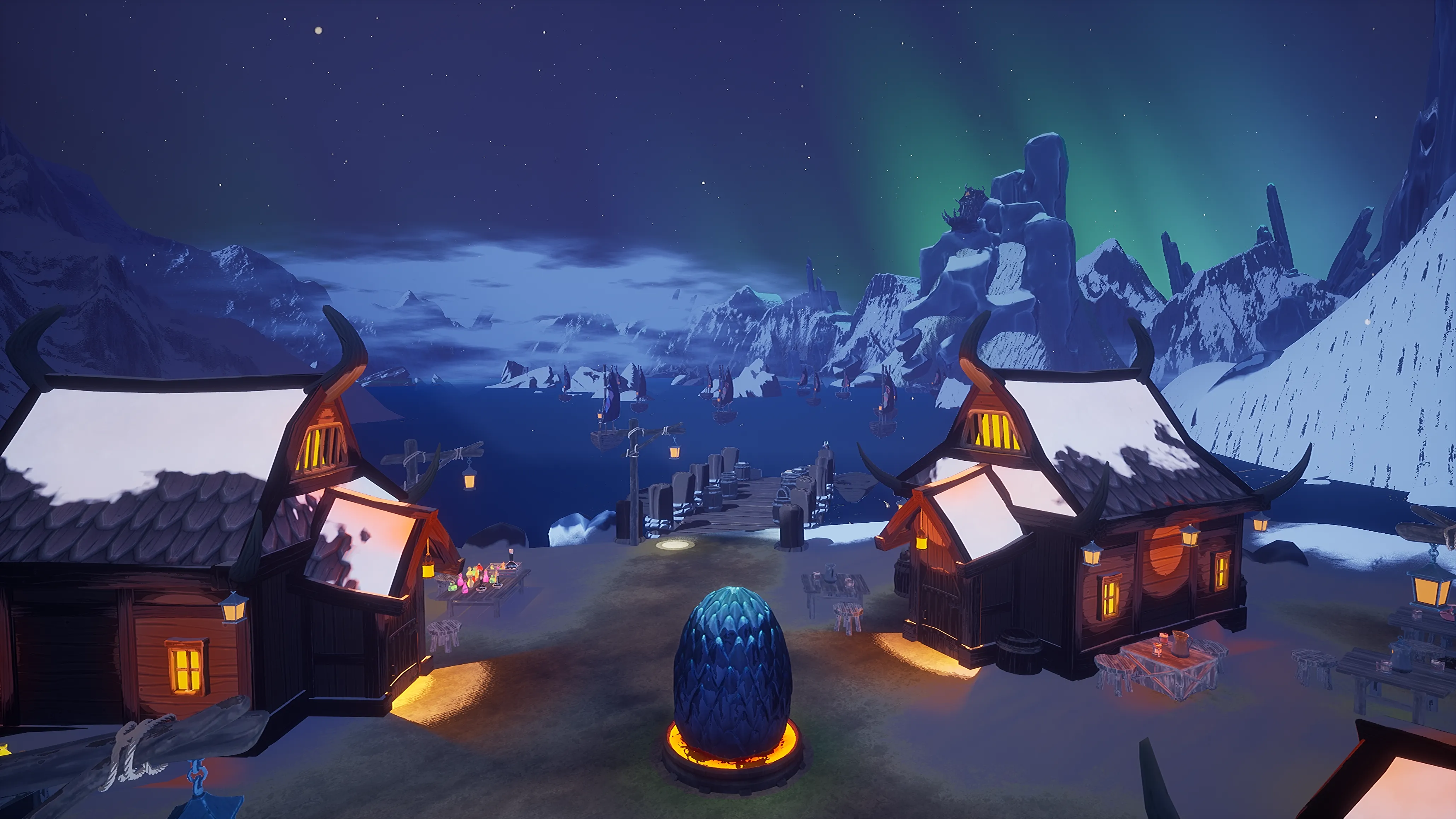 Stylized Ice Dragon Village, image 6