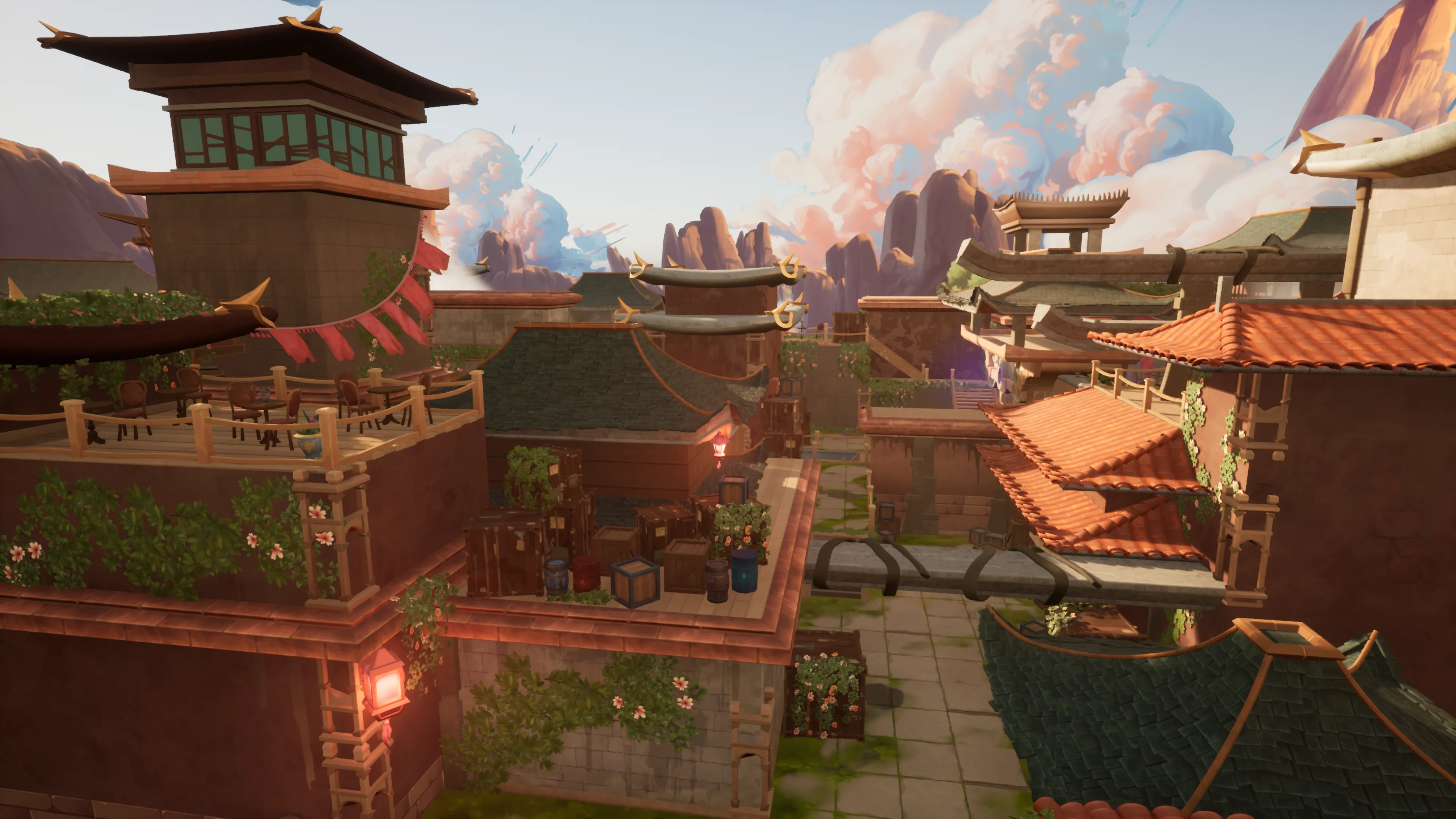 Stylized Asian Temple, image 10
