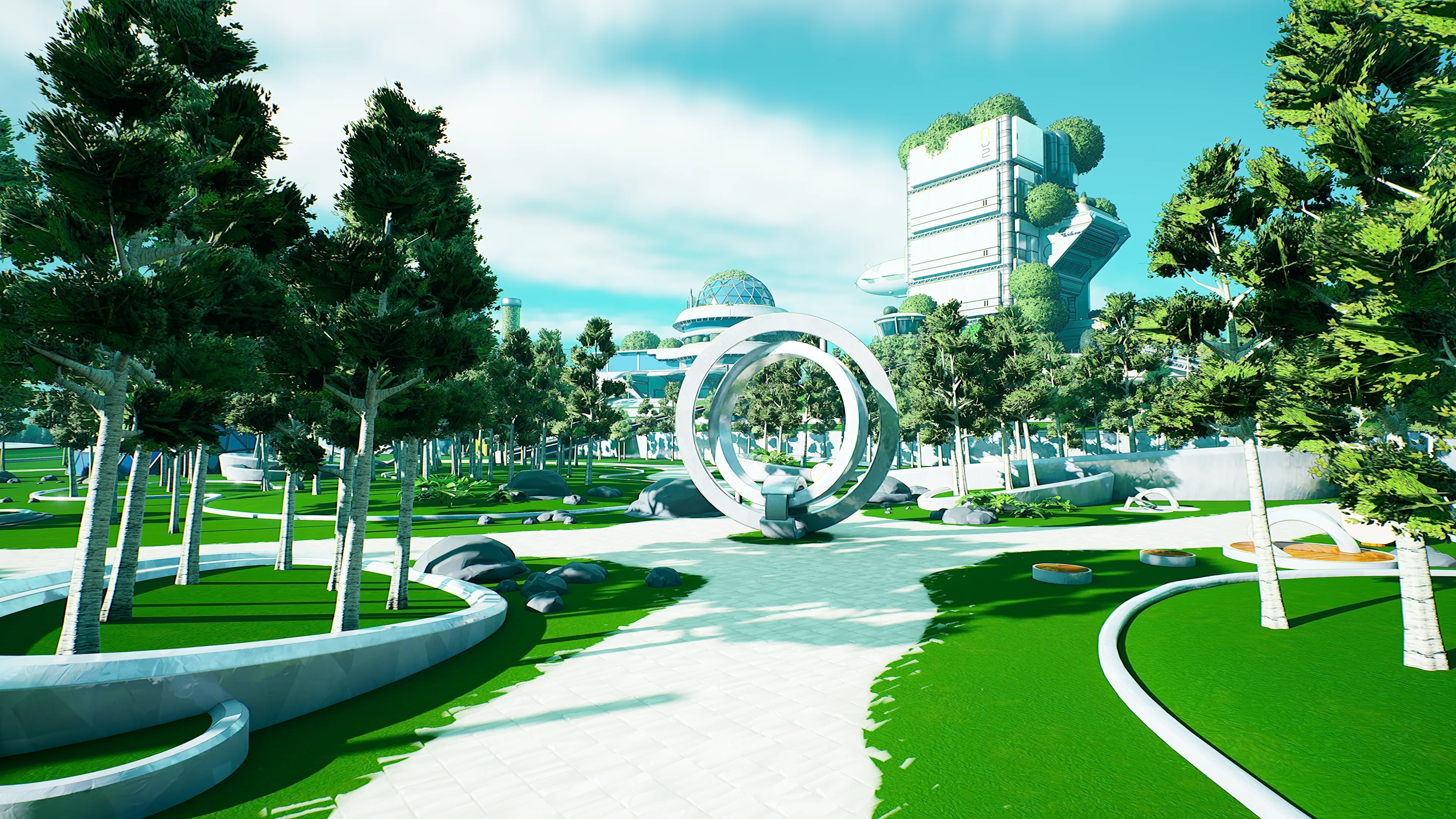 Stylized Solarpunk City, image 13