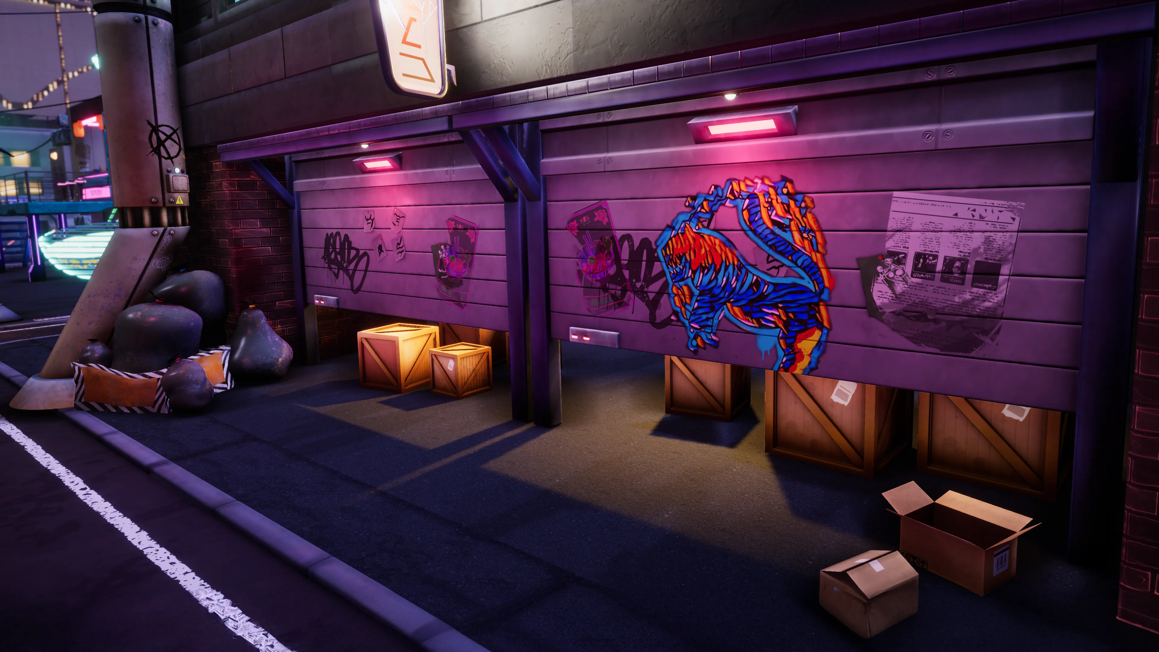 Stylized Cyberpunk Street, image 25