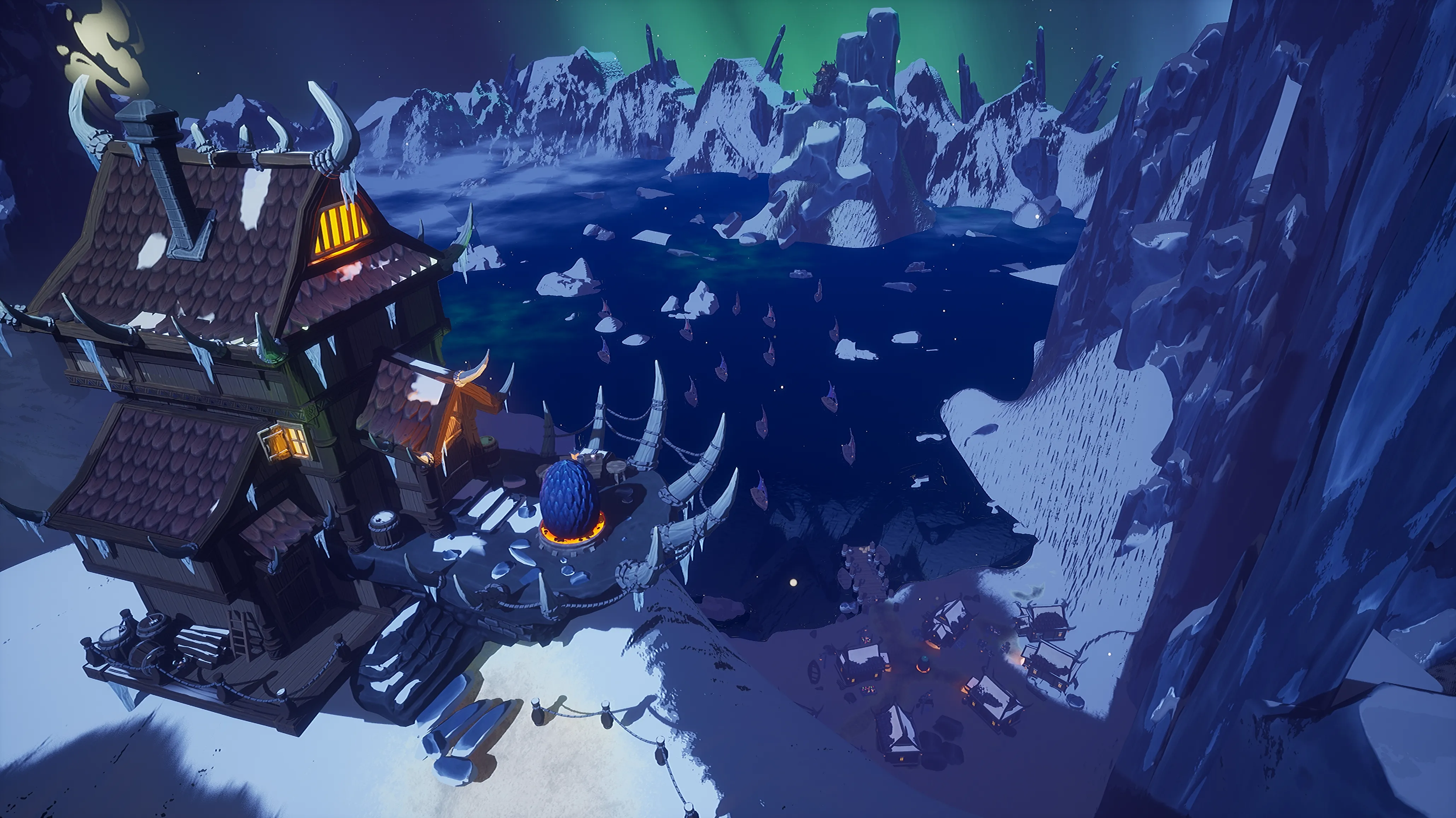 Stylized Ice Dragon Village, image 2