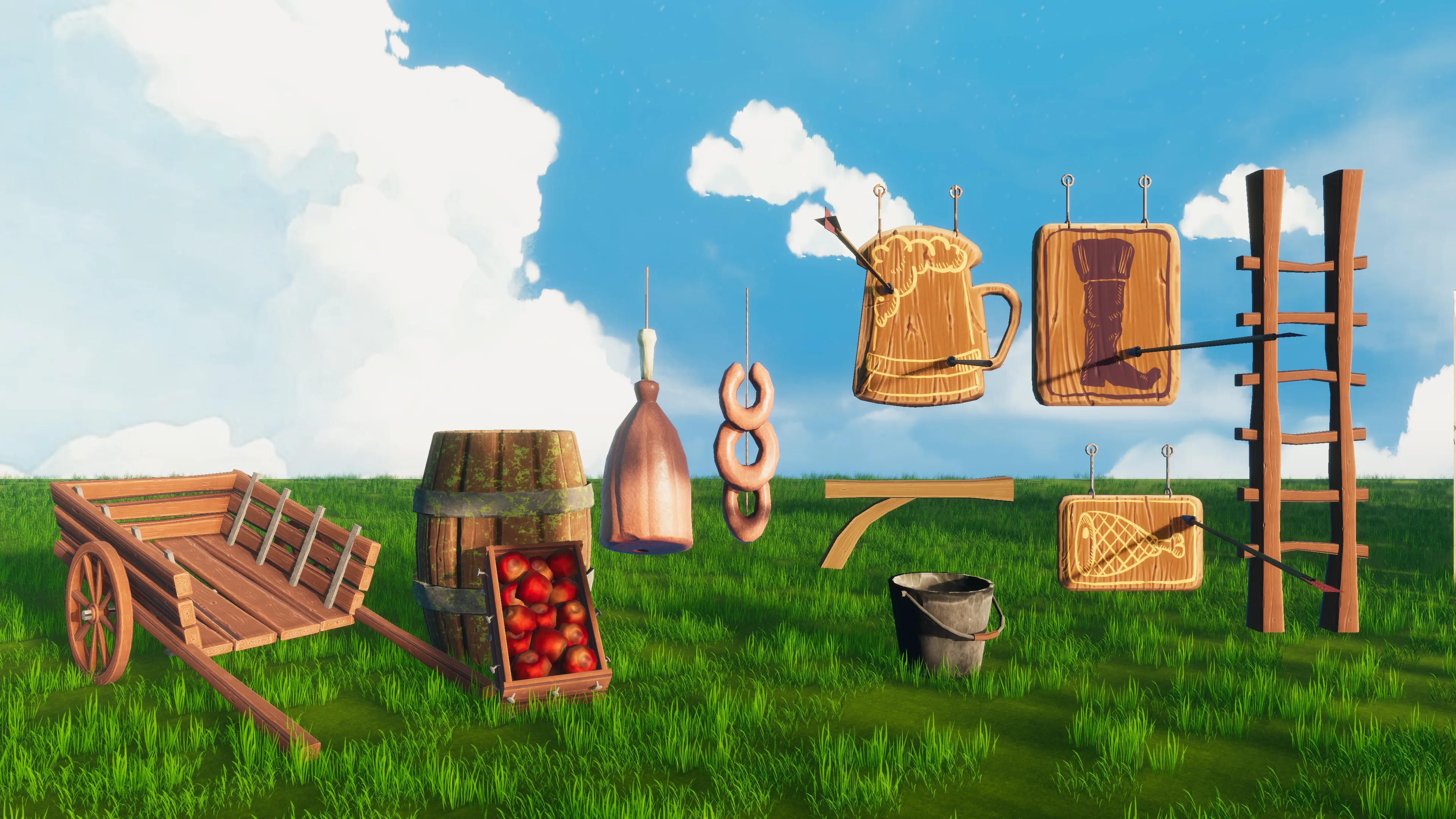 Stylized Medieval Town, image 21
