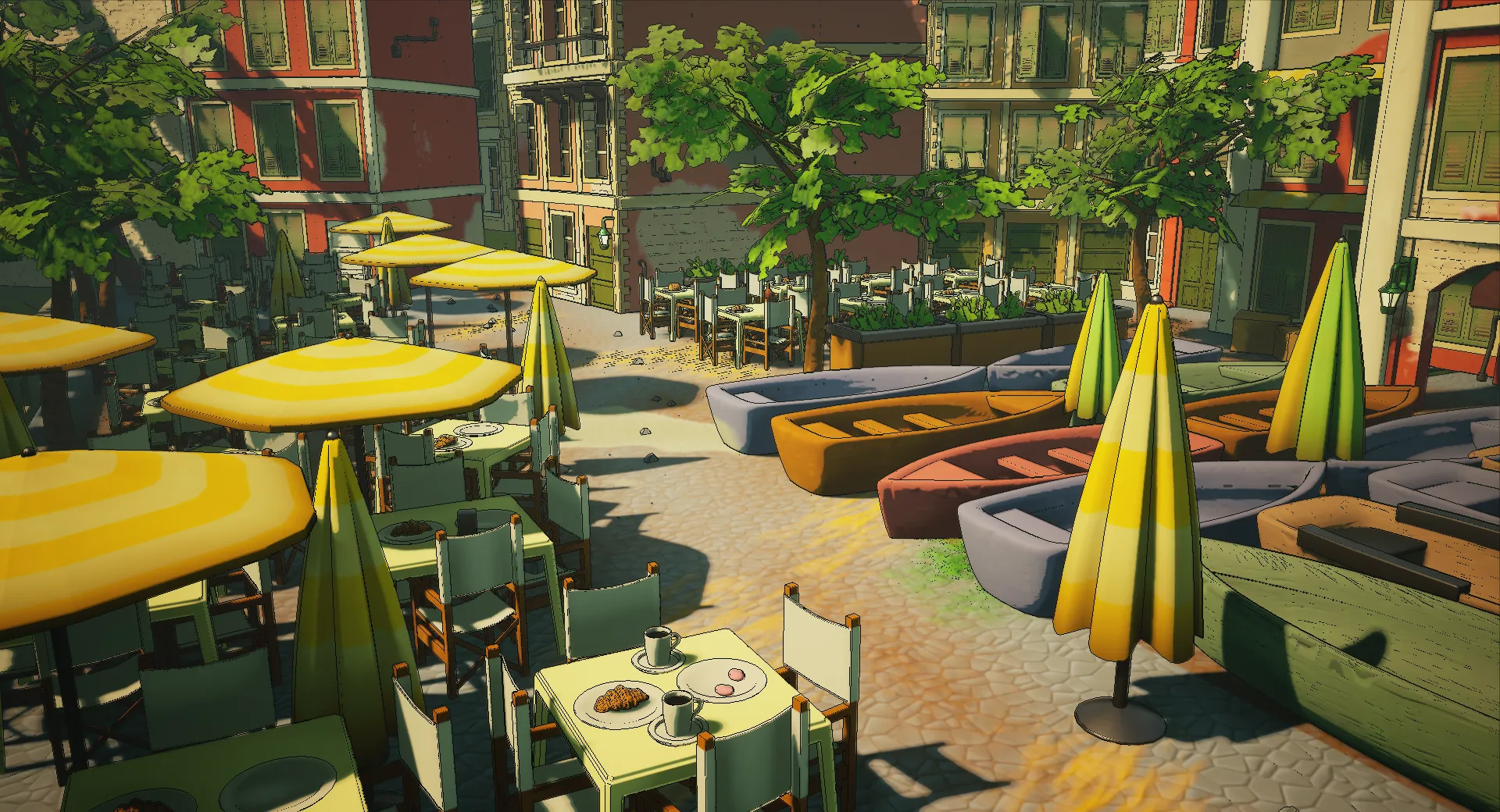 Stylized Tuscany Seaside City, image 10