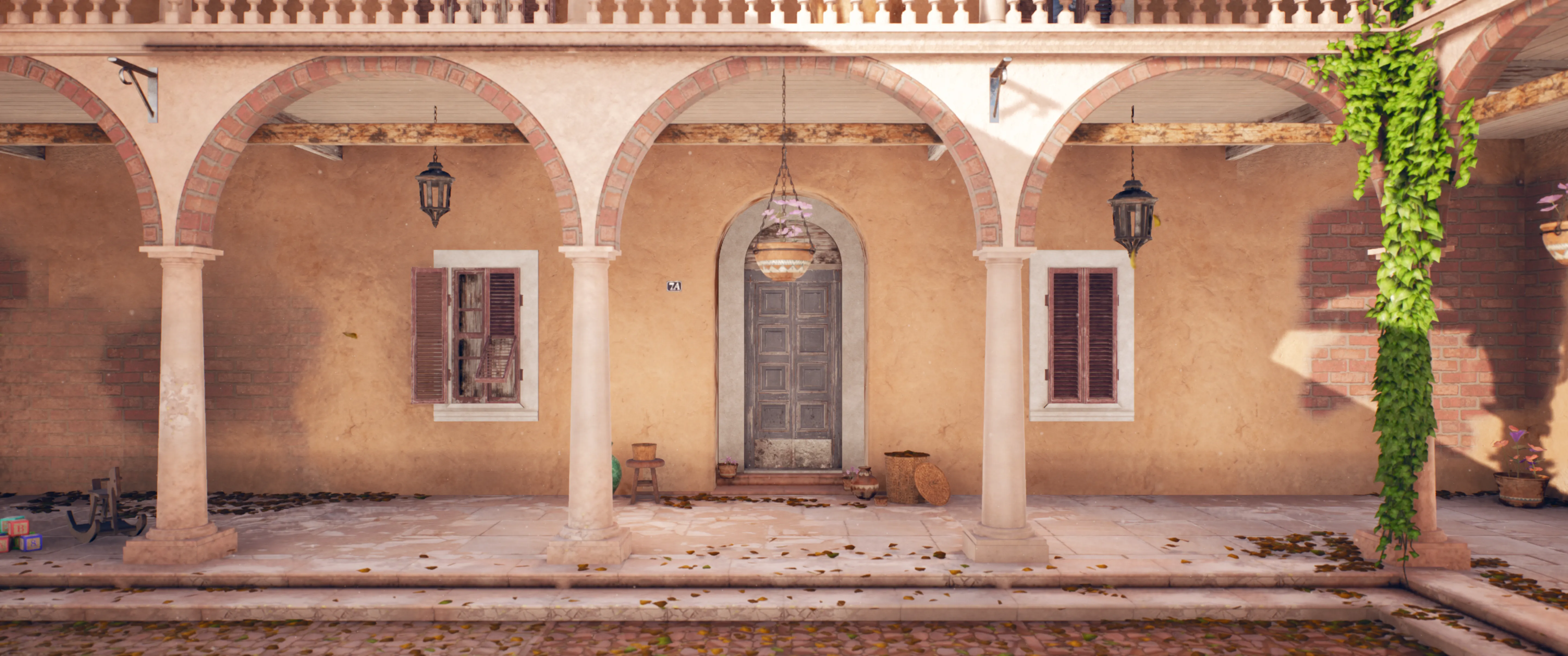 Stylized Mediterranean Courtyard, image 6