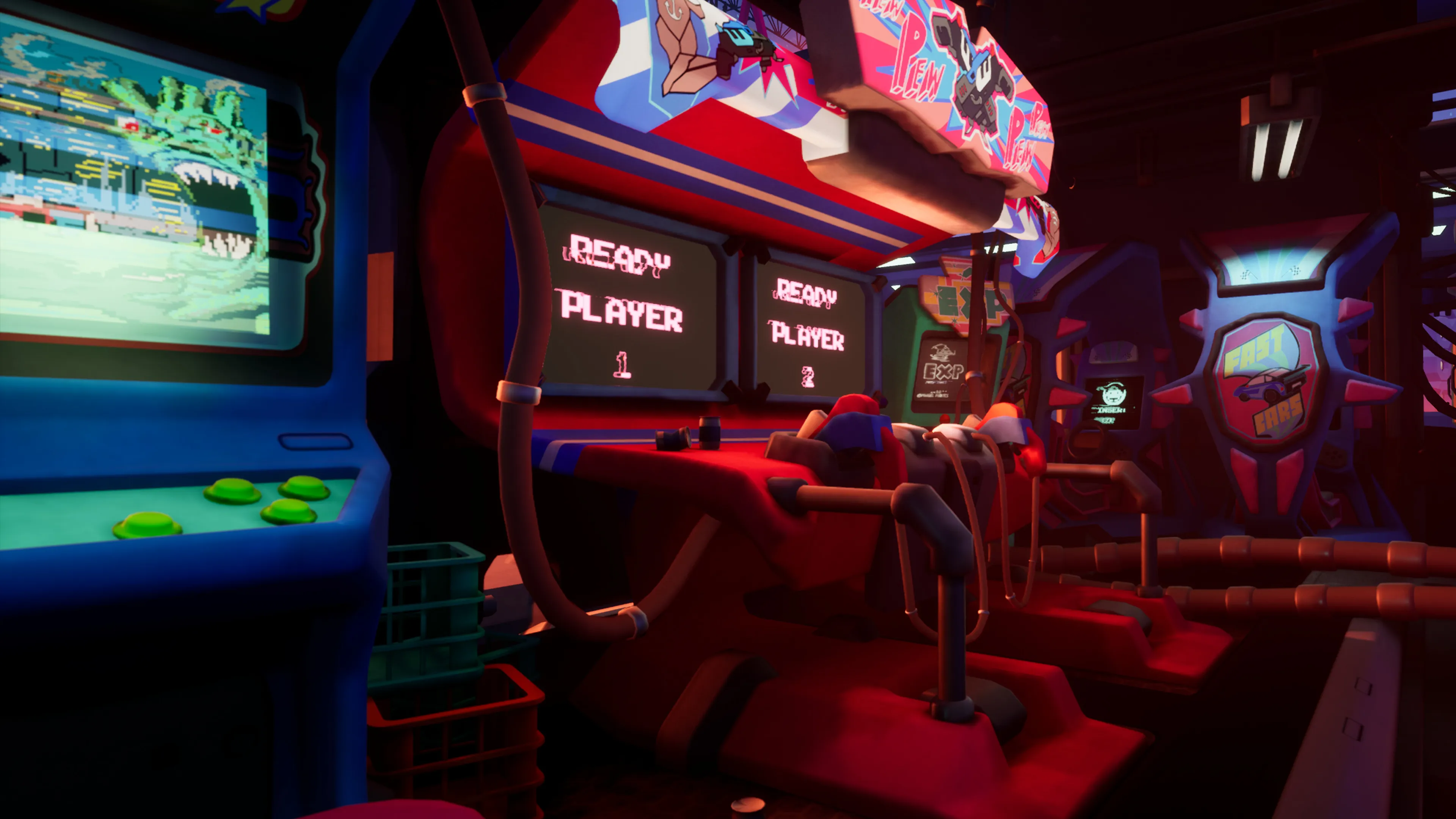 Stylized Cyberpunk Arcade, image 5