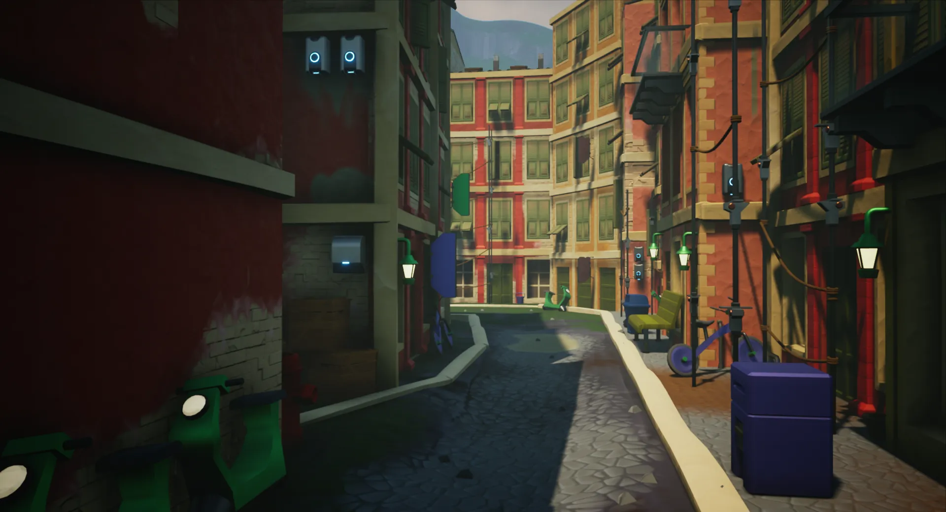 Stylized Tuscany Seaside City, image 8