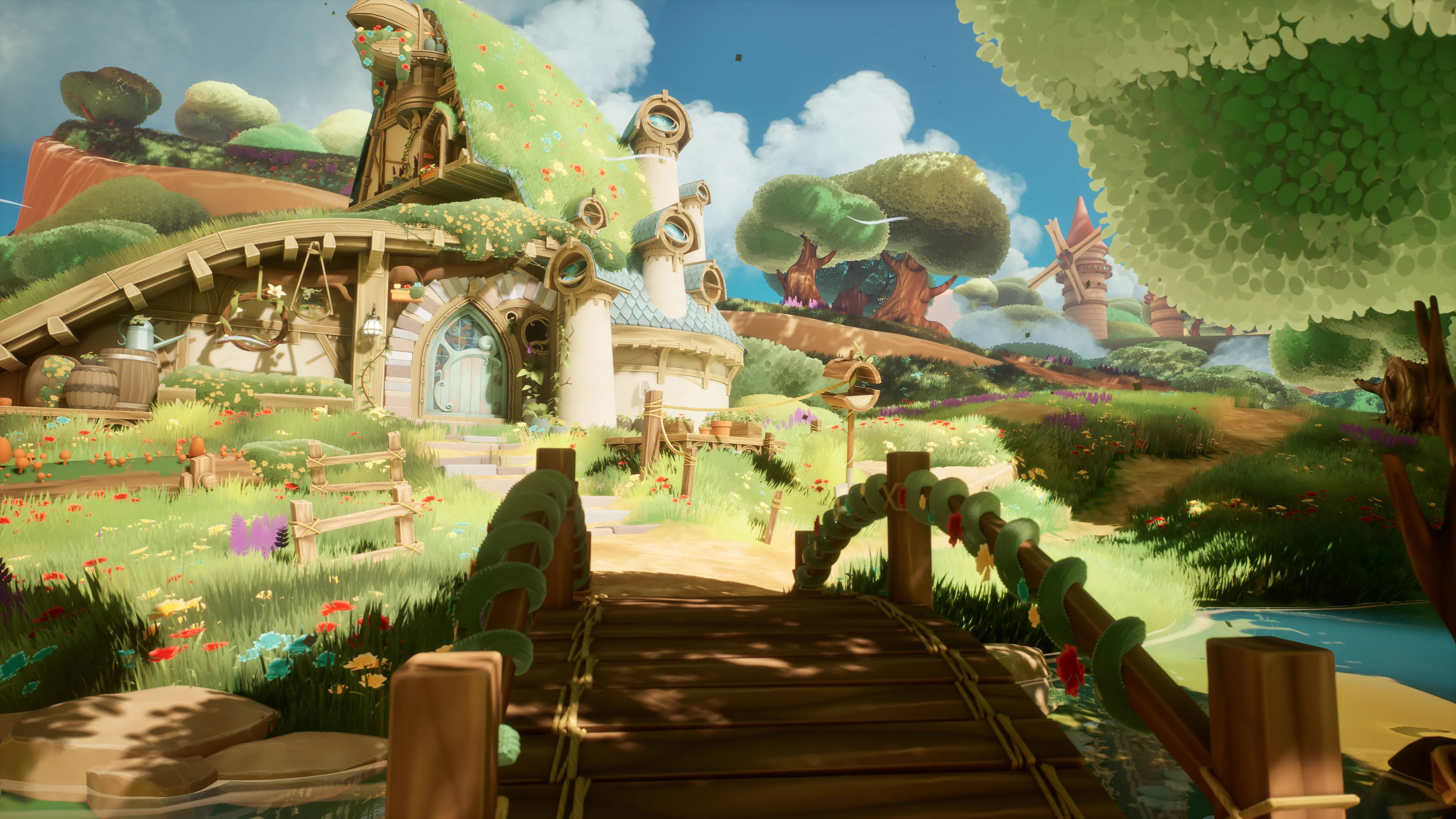 Stylized House Along River, image 3
