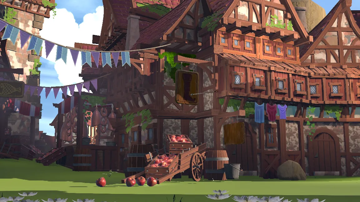 Stylized Medieval Town, image 11