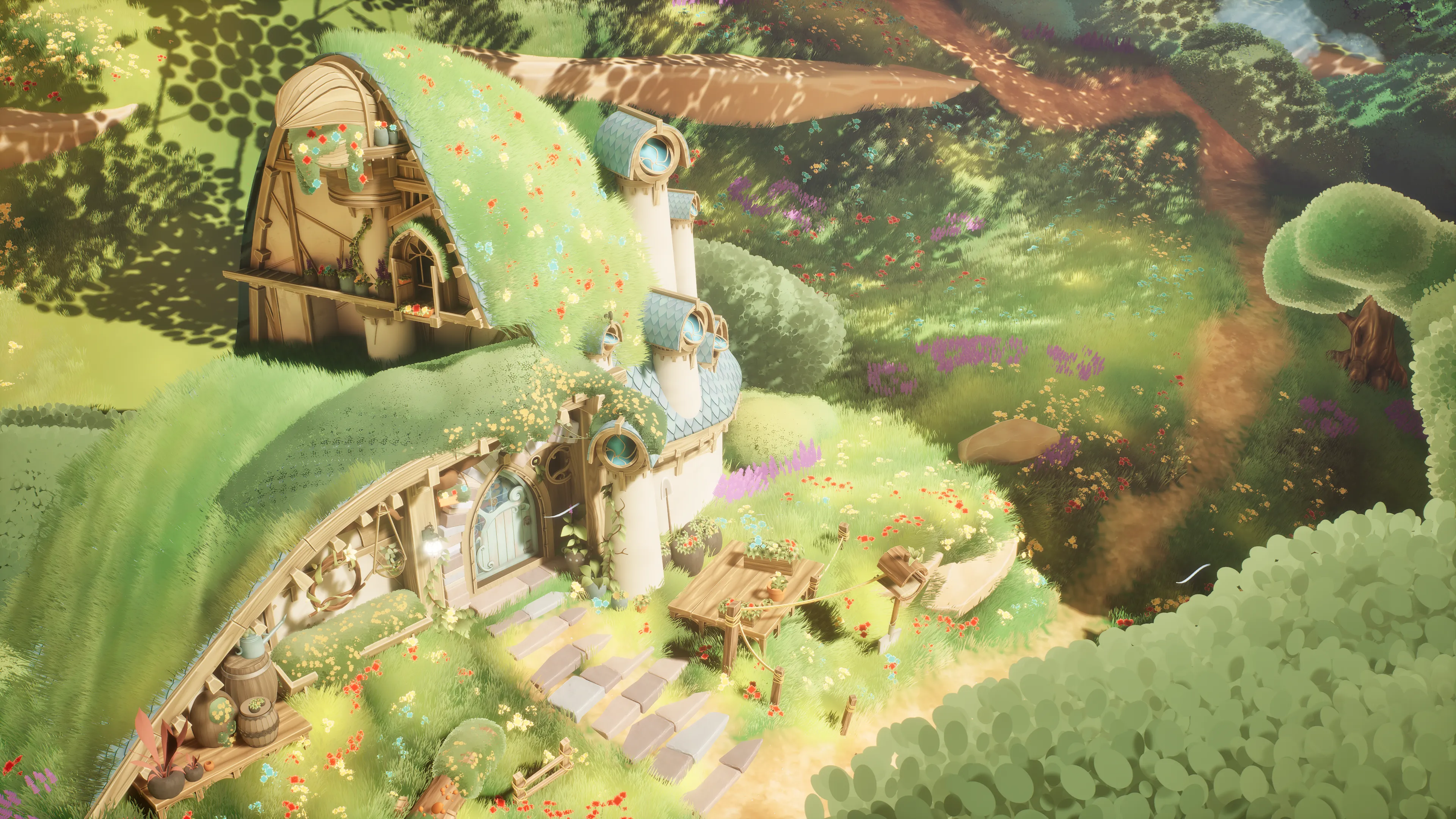 Stylized House Along River, image 12