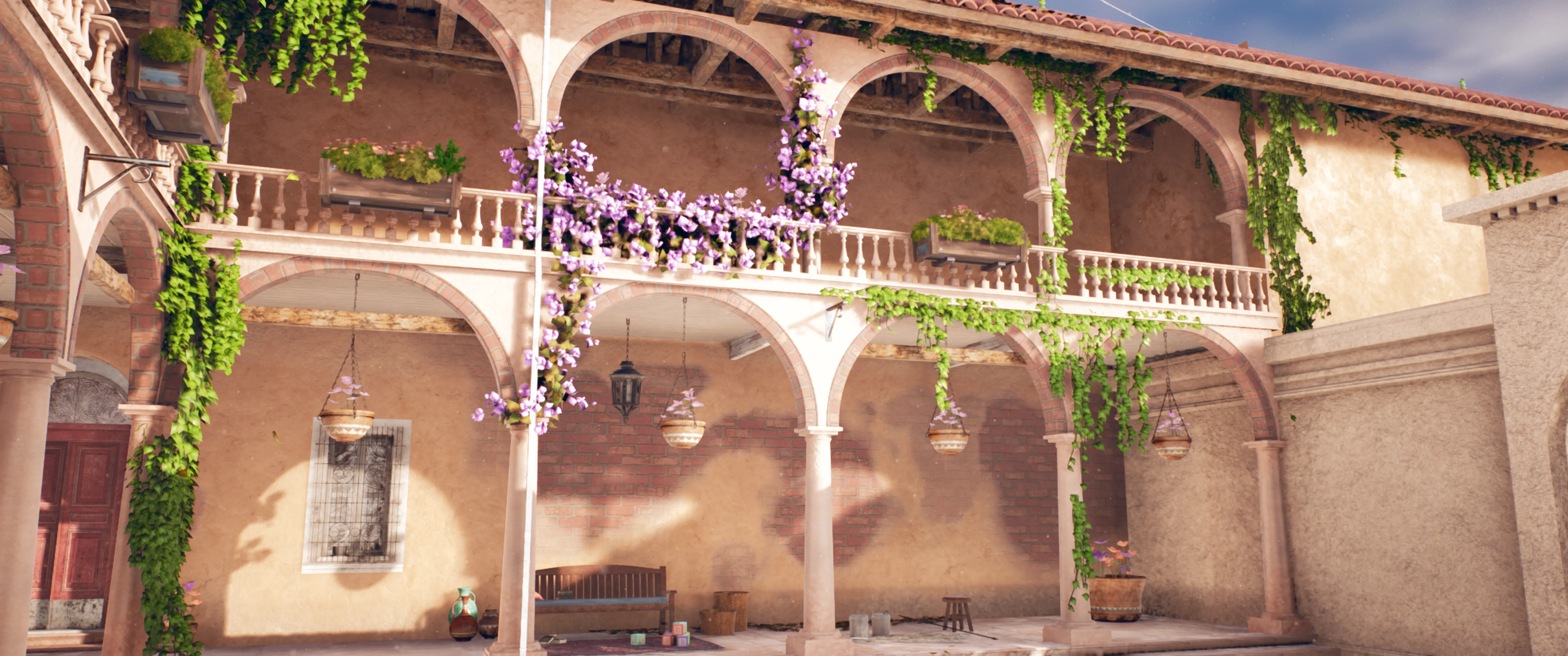 Stylized Mediterranean Courtyard, image 3