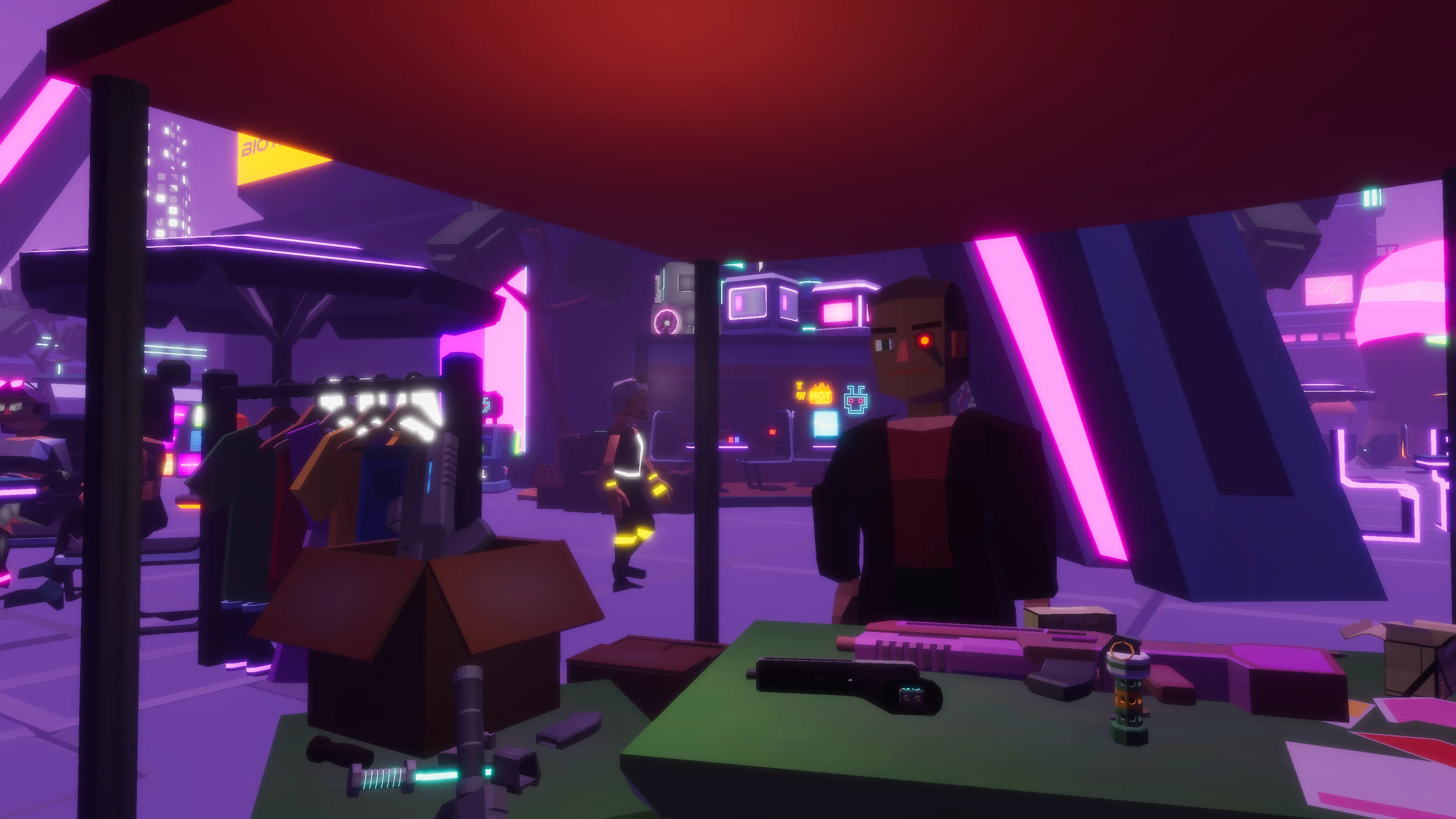 Stylized Lowpoly Cyberpunk City, image 26
