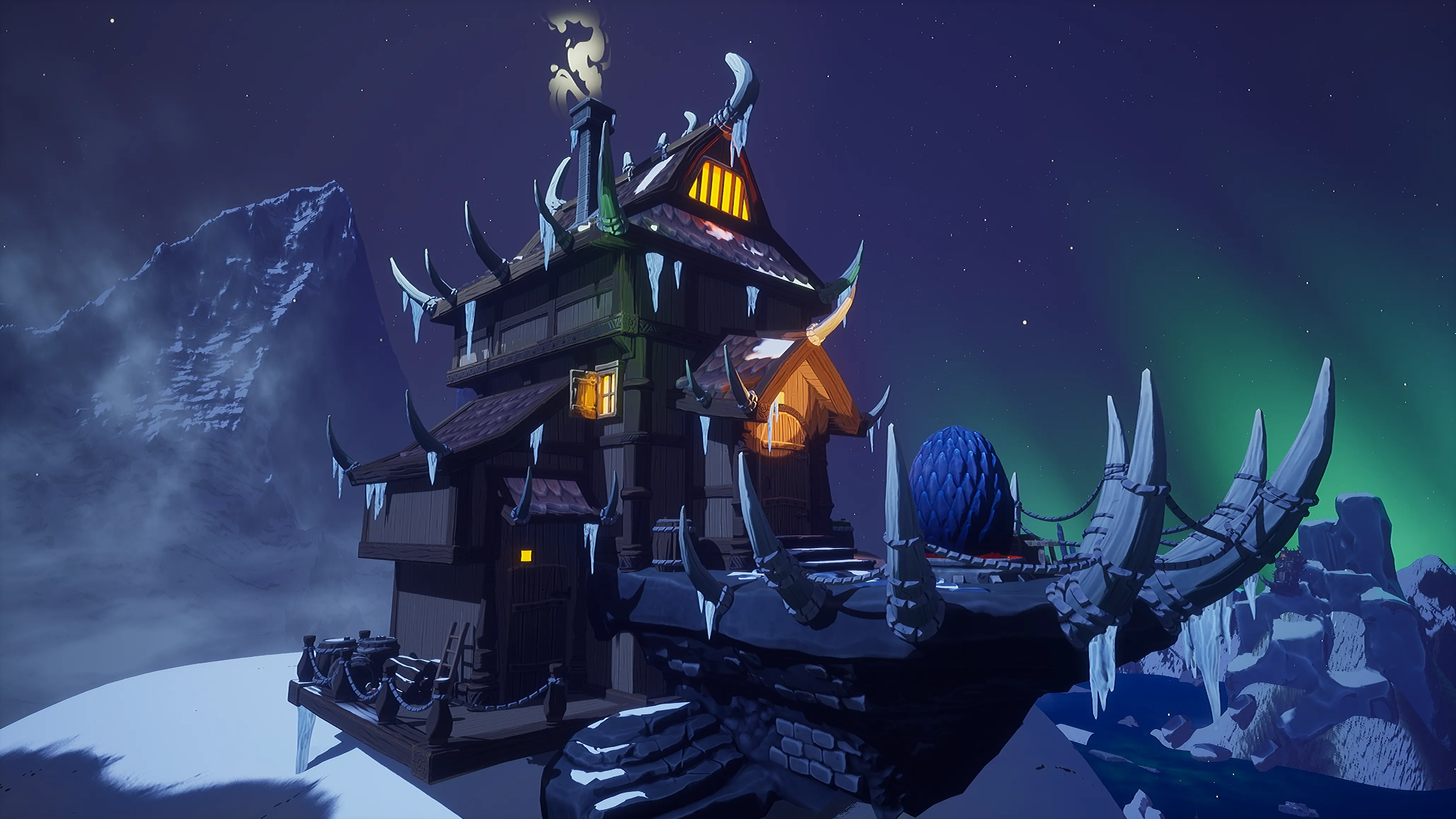Stylized Ice Dragon Village, image 3
