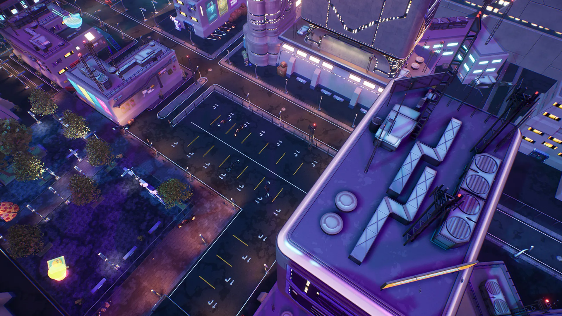 Stylized Cyberpunk Street, image 9