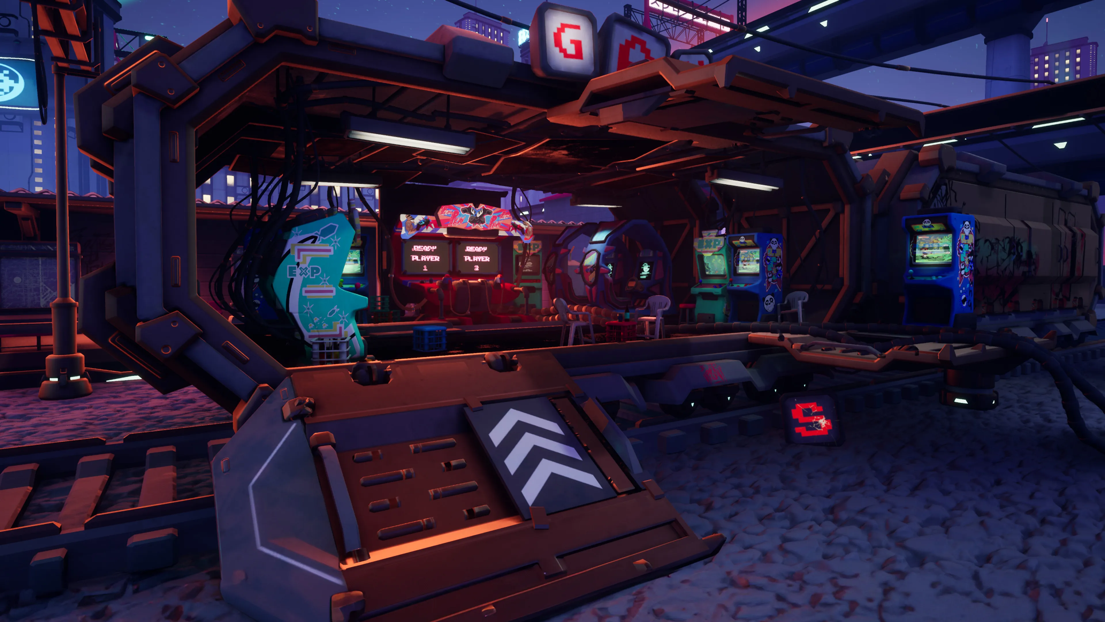 Stylized Cyberpunk Arcade, image 3