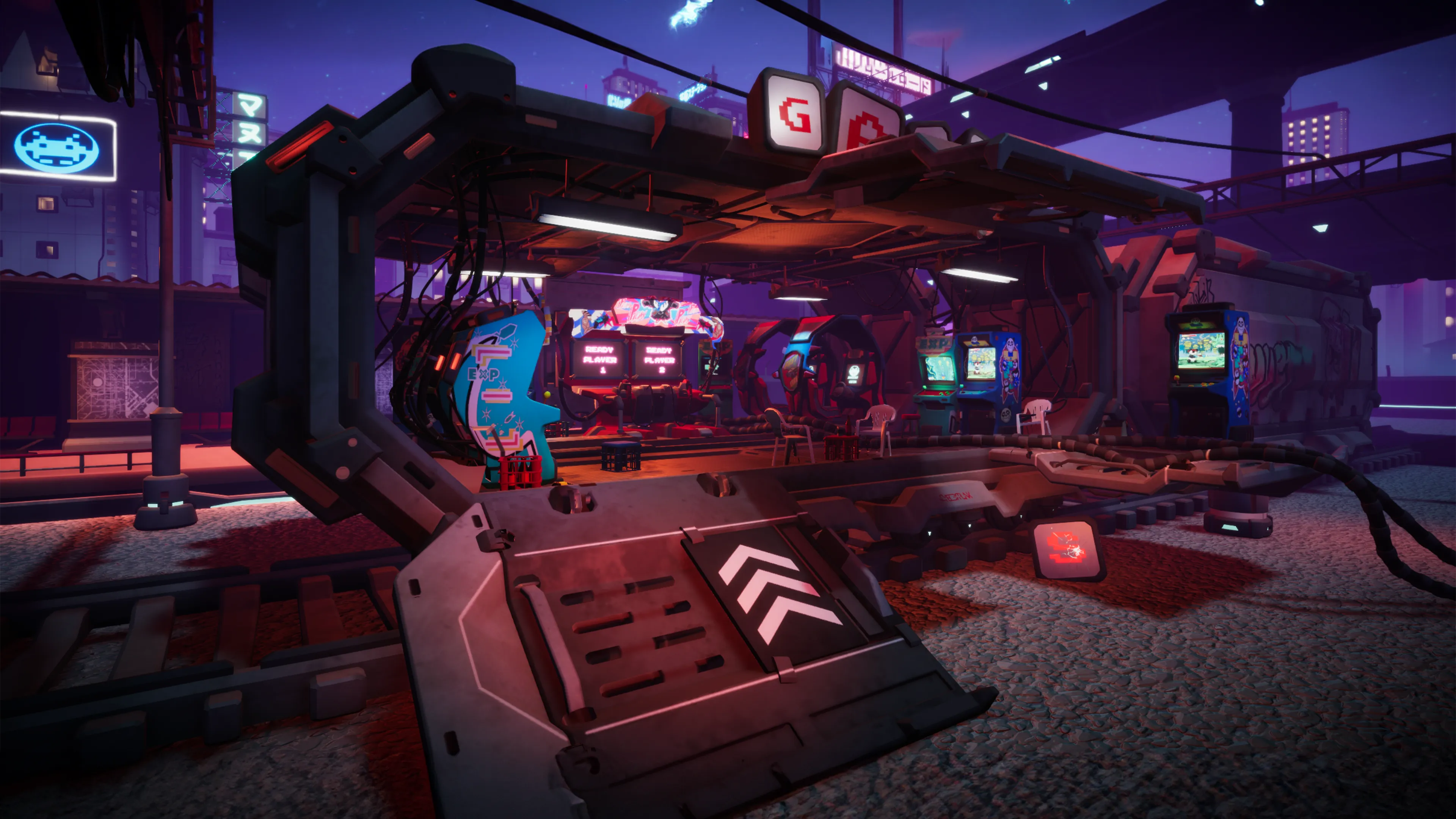 Stylized Cyberpunk Arcade, image 13