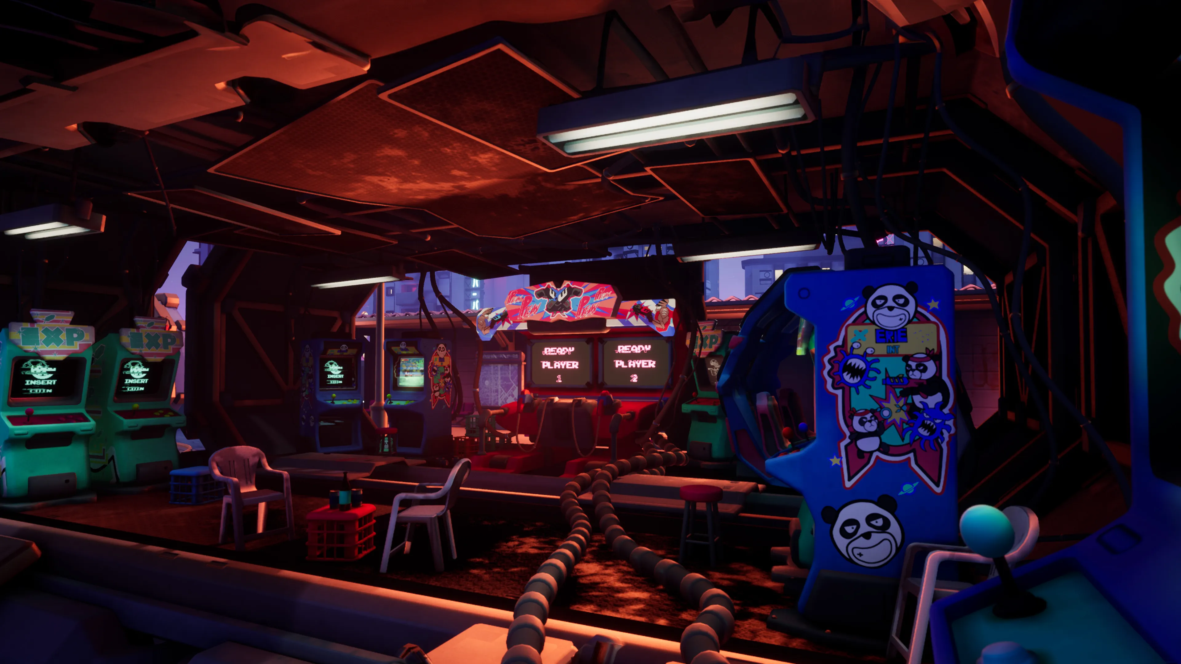 Stylized Cyberpunk Arcade, image 9
