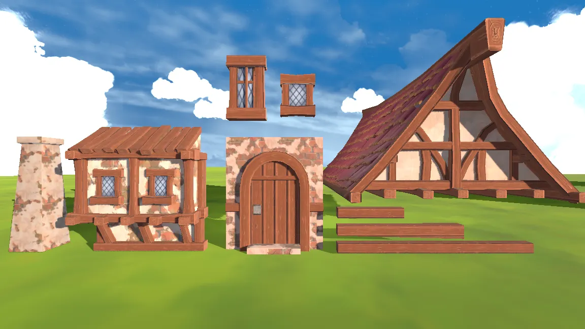 Stylized Medieval Town, image 14