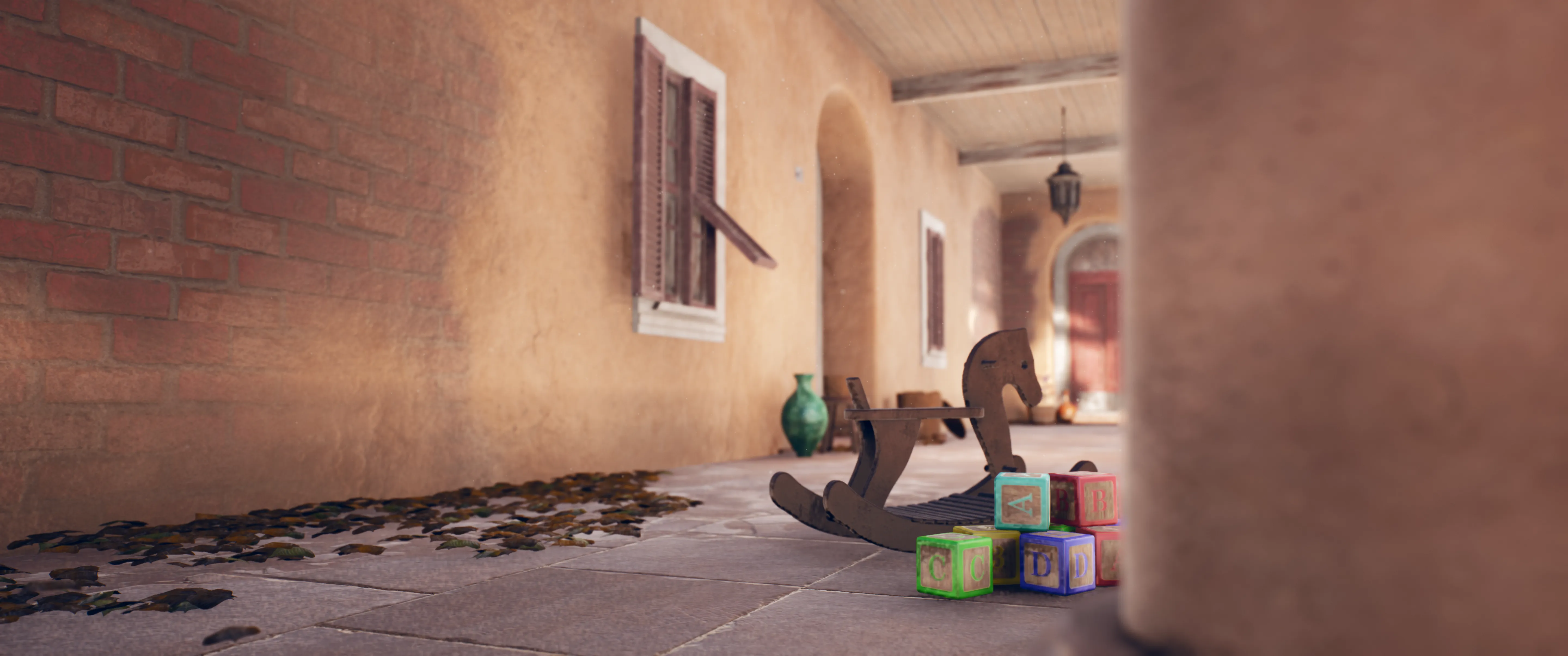 Stylized Mediterranean Courtyard, image 8