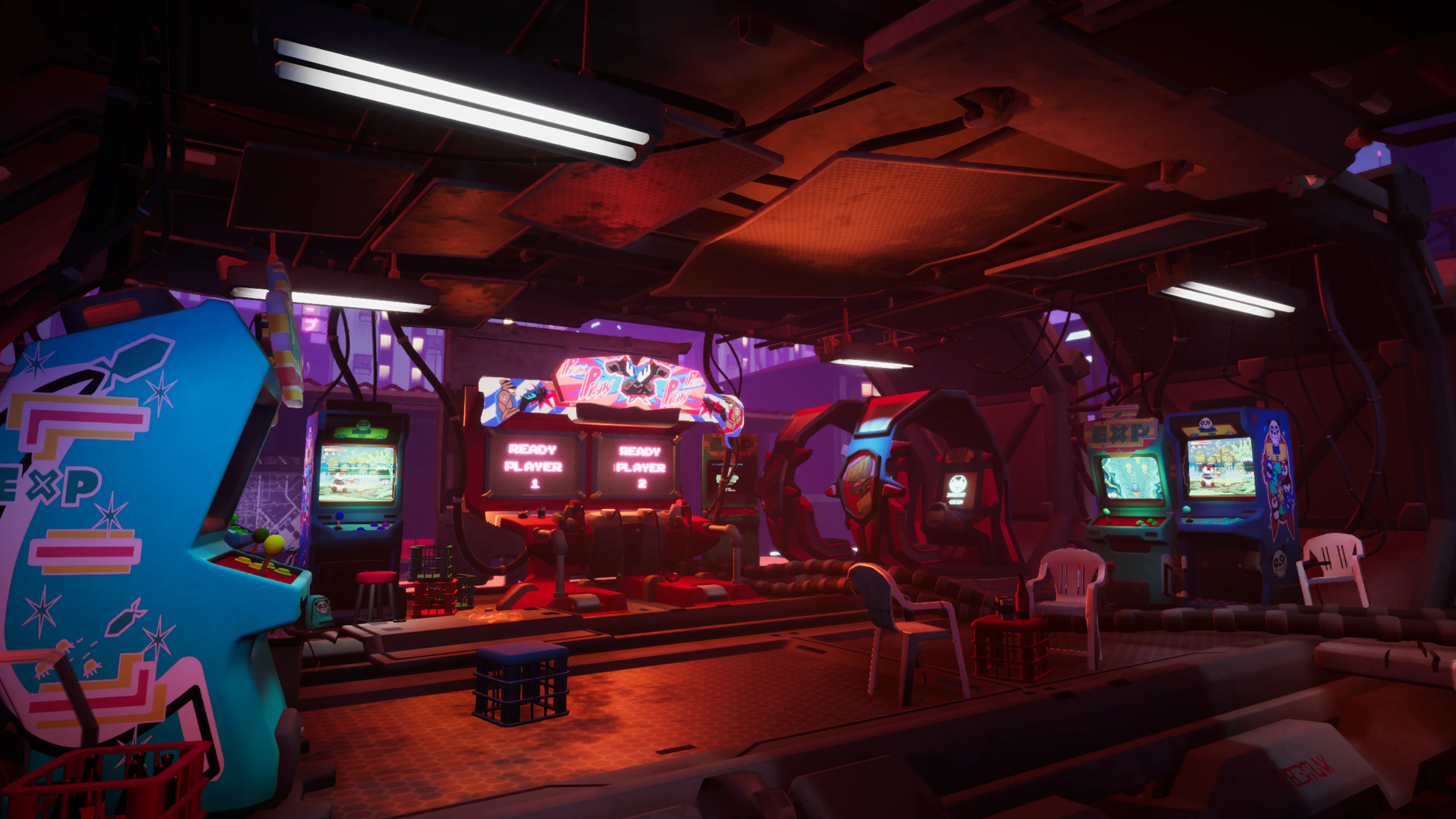 Stylized Cyberpunk Arcade, image 16