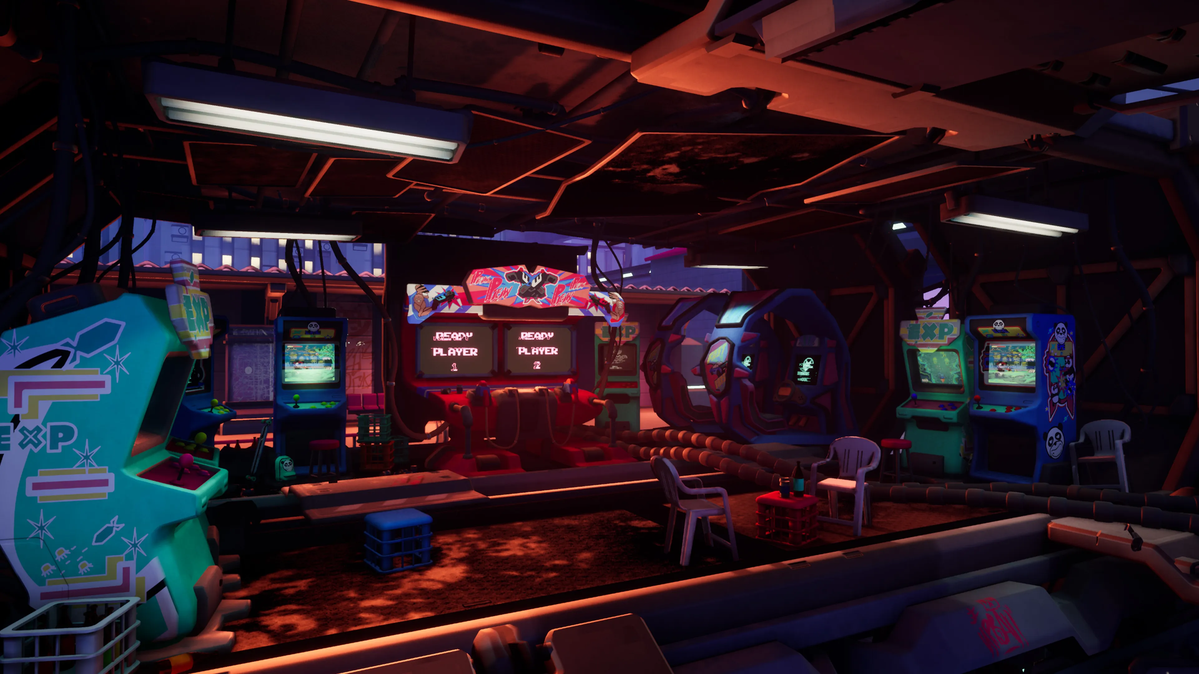 Stylized Cyberpunk Arcade, image 6