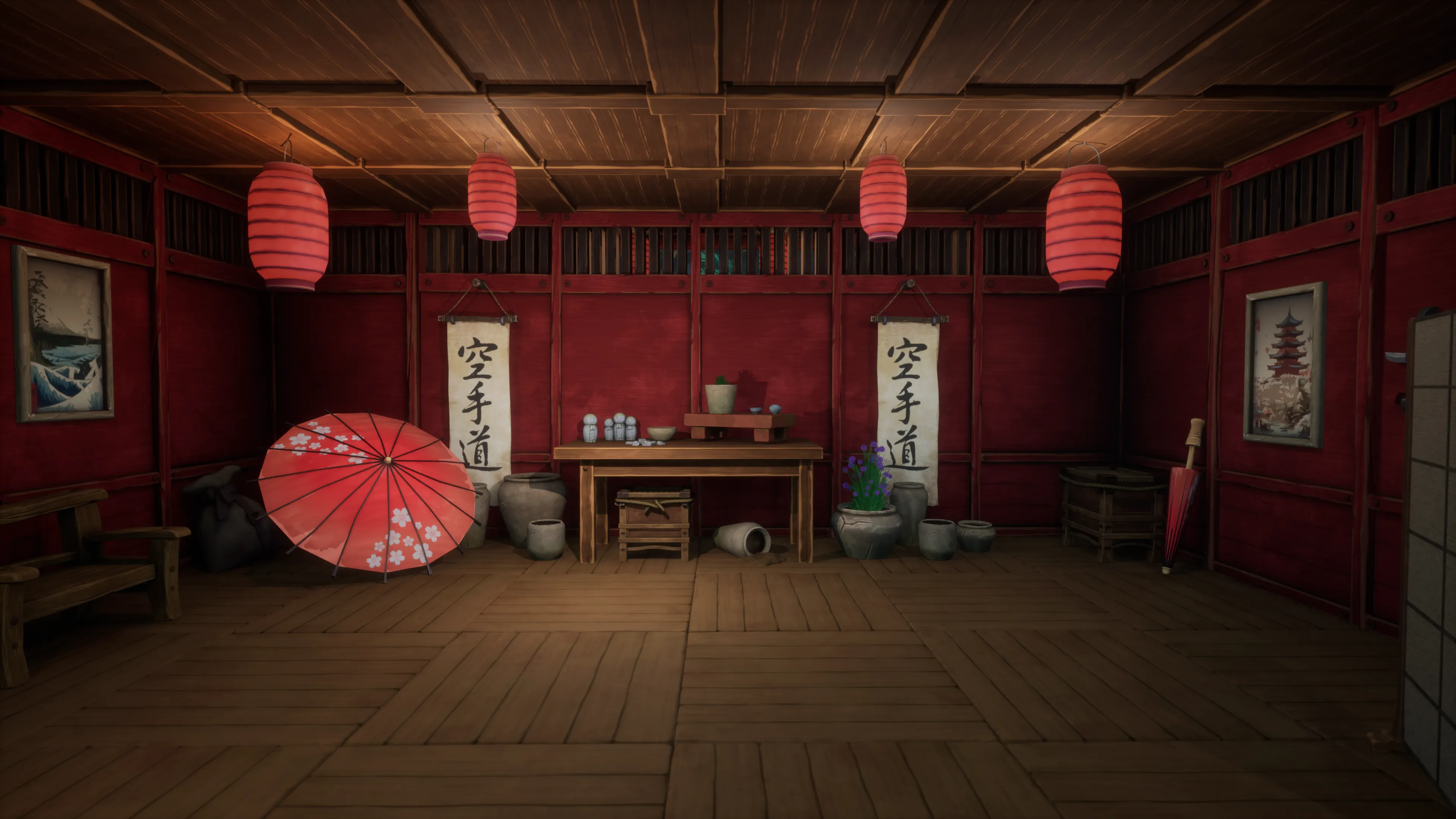 Stylized Japanese Shrine, image 16