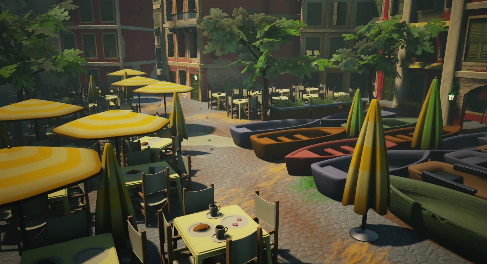 Stylized Tuscany Seaside City, image 7