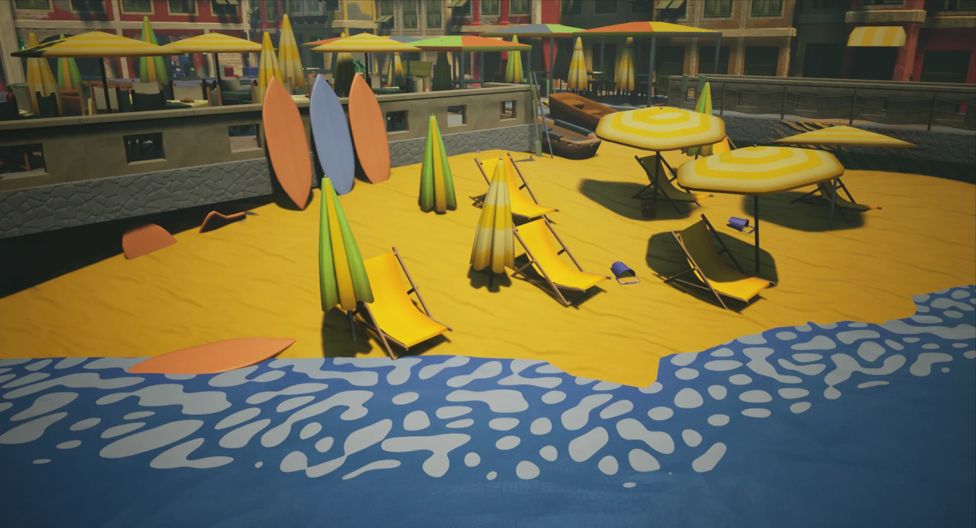 Stylized Tuscany Seaside City, image 4